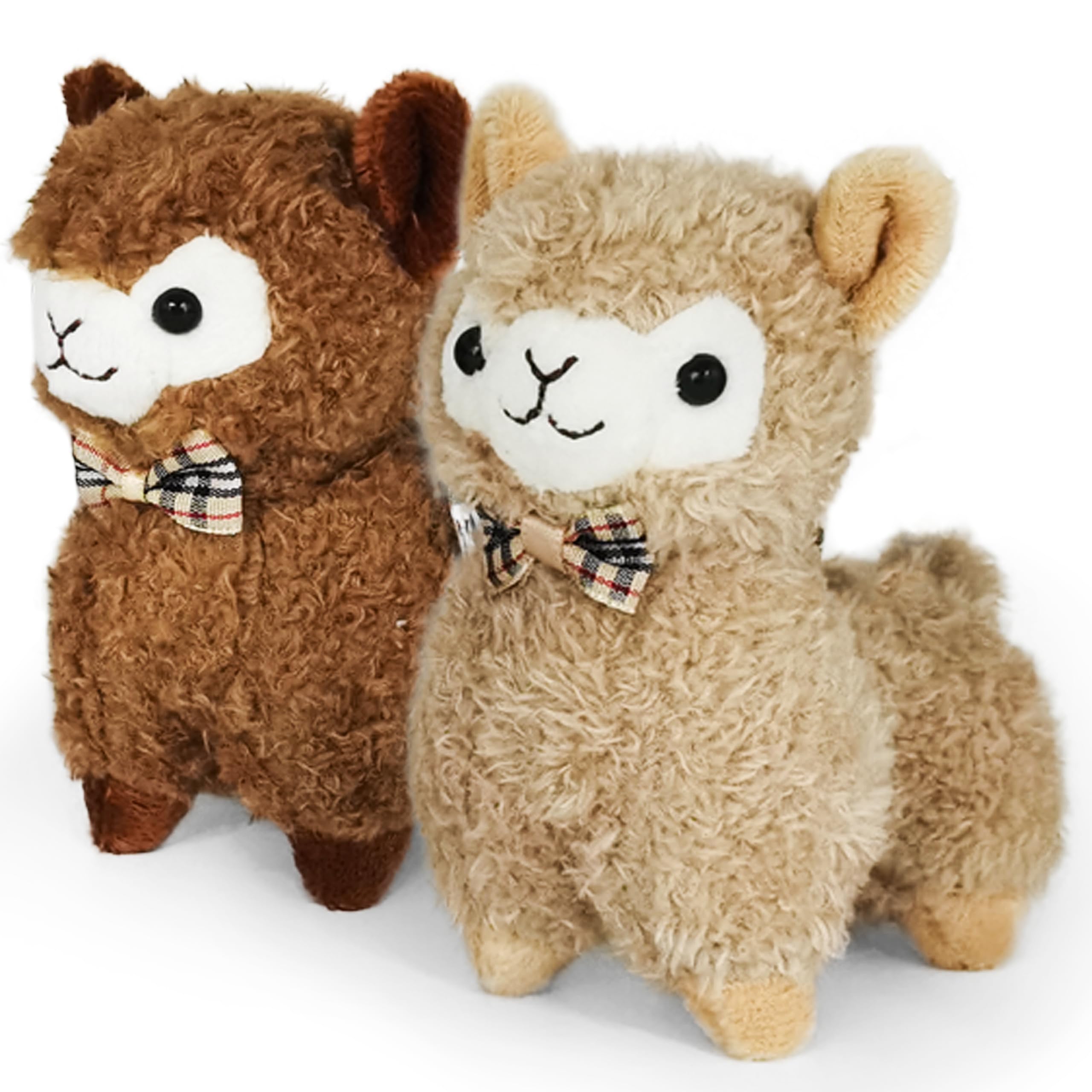 JIAHO 2 Pcs Cute Alpaca Stuffed Animals for Girls and Boys, Soft Mini Alpaca Plush Toys, Sheep Stuffed Animal Bulk, Kawaii Plushies, Treasure Box