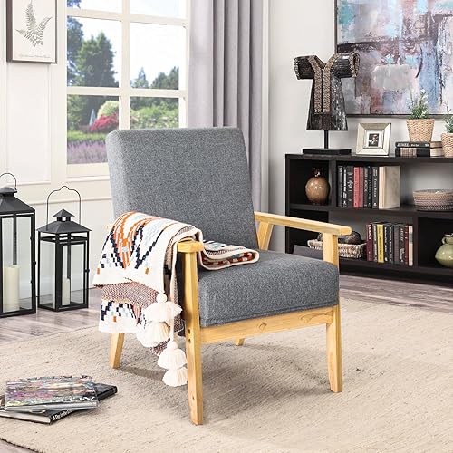 OLYMSOLD Silla moderna de mediados de siglo, silla de acento bohemio, sillón de acento, silla de mediados de siglo, sillas decorativas para