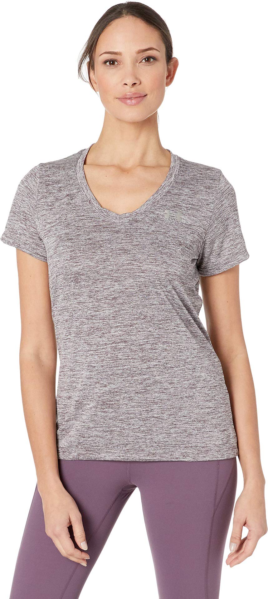 Under Armour Womens Tech V-Neck Twist Short-Sleeve T-Shirt