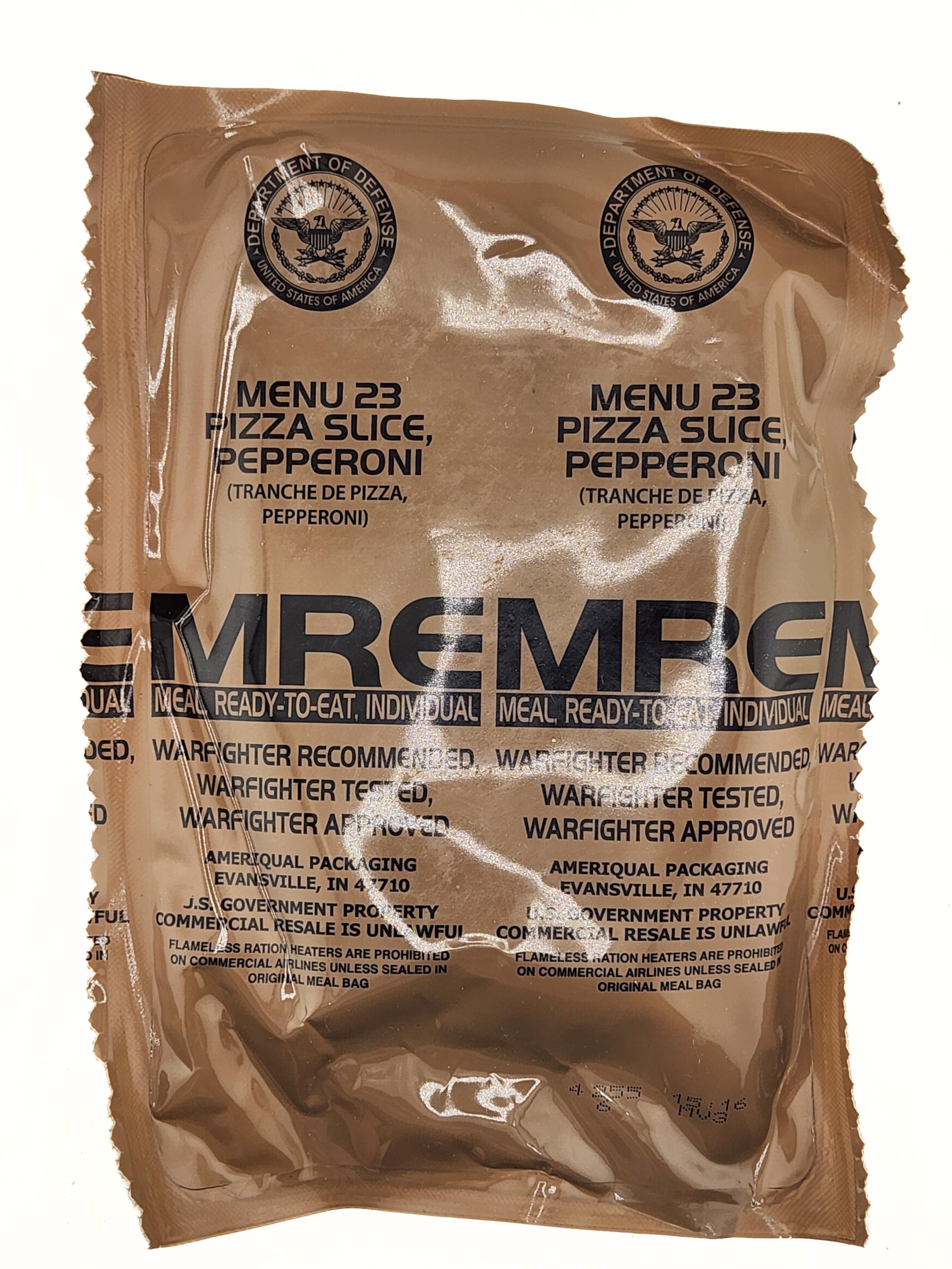 Amazon.com: Genuine Military MRE - Menu 23 Pepperoni Pizza Slice