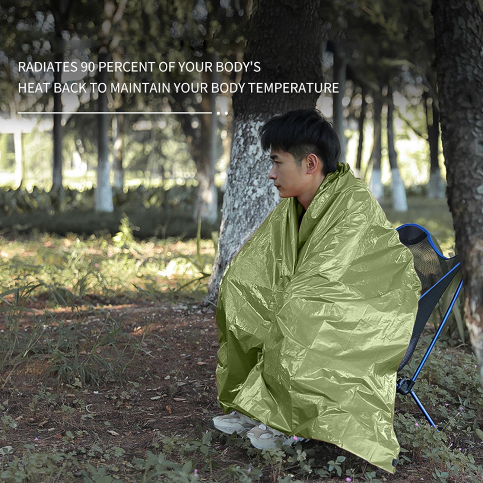 Foil di coperta di sopravvivenza | Attrezzatura di sopravvivenza leggera coperta impermeabile | Attrezzatura di sopravvivenza coperta leggera impermeabile strumenti di sopravvivenza multifunzionale