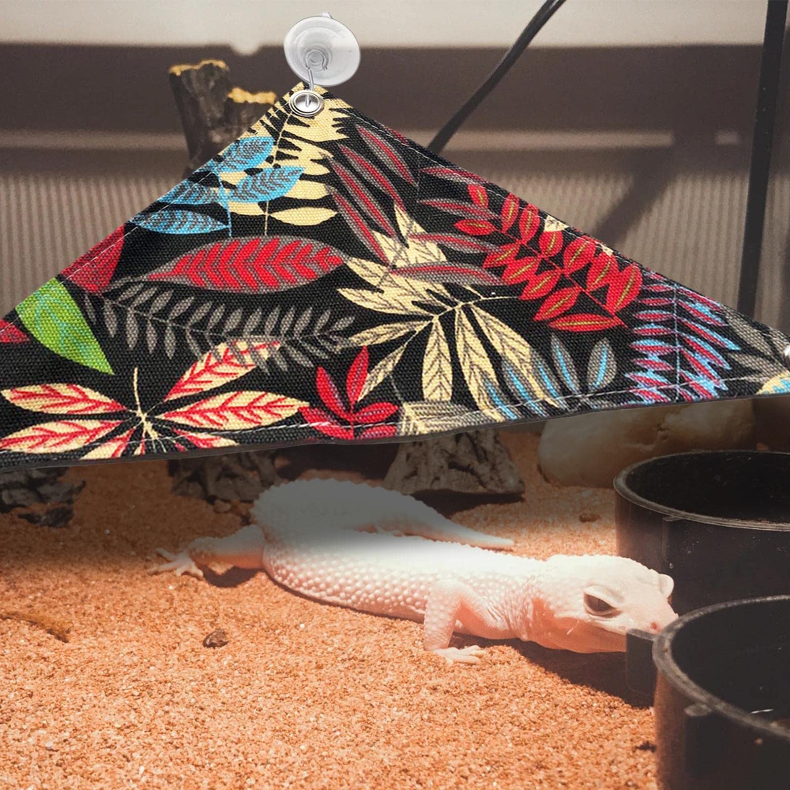 Reptiles Lagartos Serpientes Hamaca Tumbona Escalera Accesorios Cama Colgante Juguetes Negro L, 4 Piezas