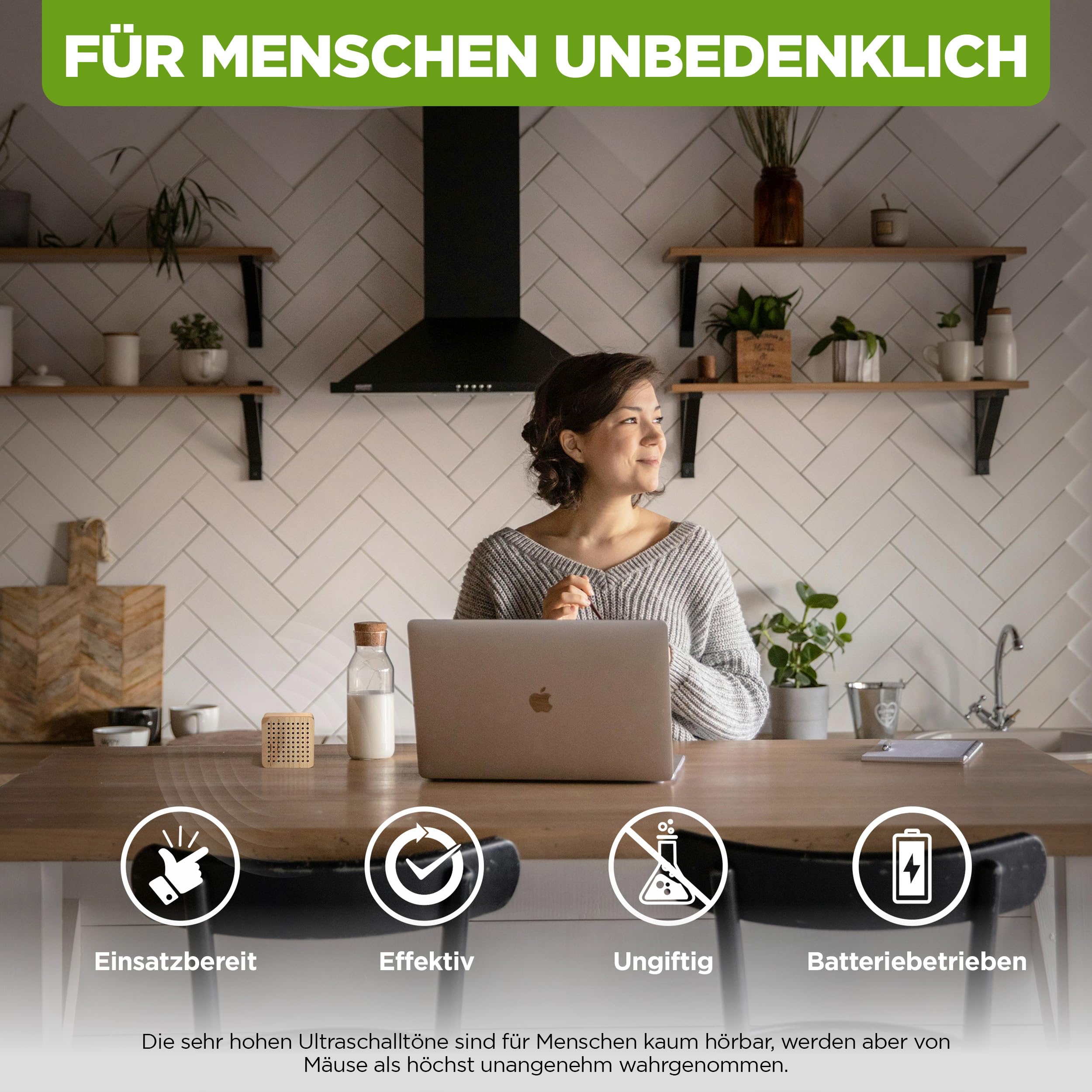 ISOTRONIC Ultraschall Mäuseabwehr zum Mäuse & Ratten vertreiben – Schädlingsvertreiber für Dachboden, Keller, Garage & Garten – Mäuseschreck ohne Gift & Mausefalle – 40m² Wirkungsbereich (1 Stück)