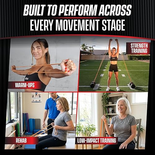 Miniatura 3 de 4KOR Fitness 41” Resistance Loop Band - Pair of 2 Orange Resistance Bands (5 to 15 Pounds - 0.25 inches Wide) for Mobility, Yoga, Physical Therapy,