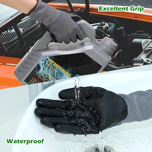 Miniatura 5 de Jexine 50 pares de guantes de trabajo de seguridad para hombres y mujeres, con revestimiento de látex transpirable y agarre fuerte