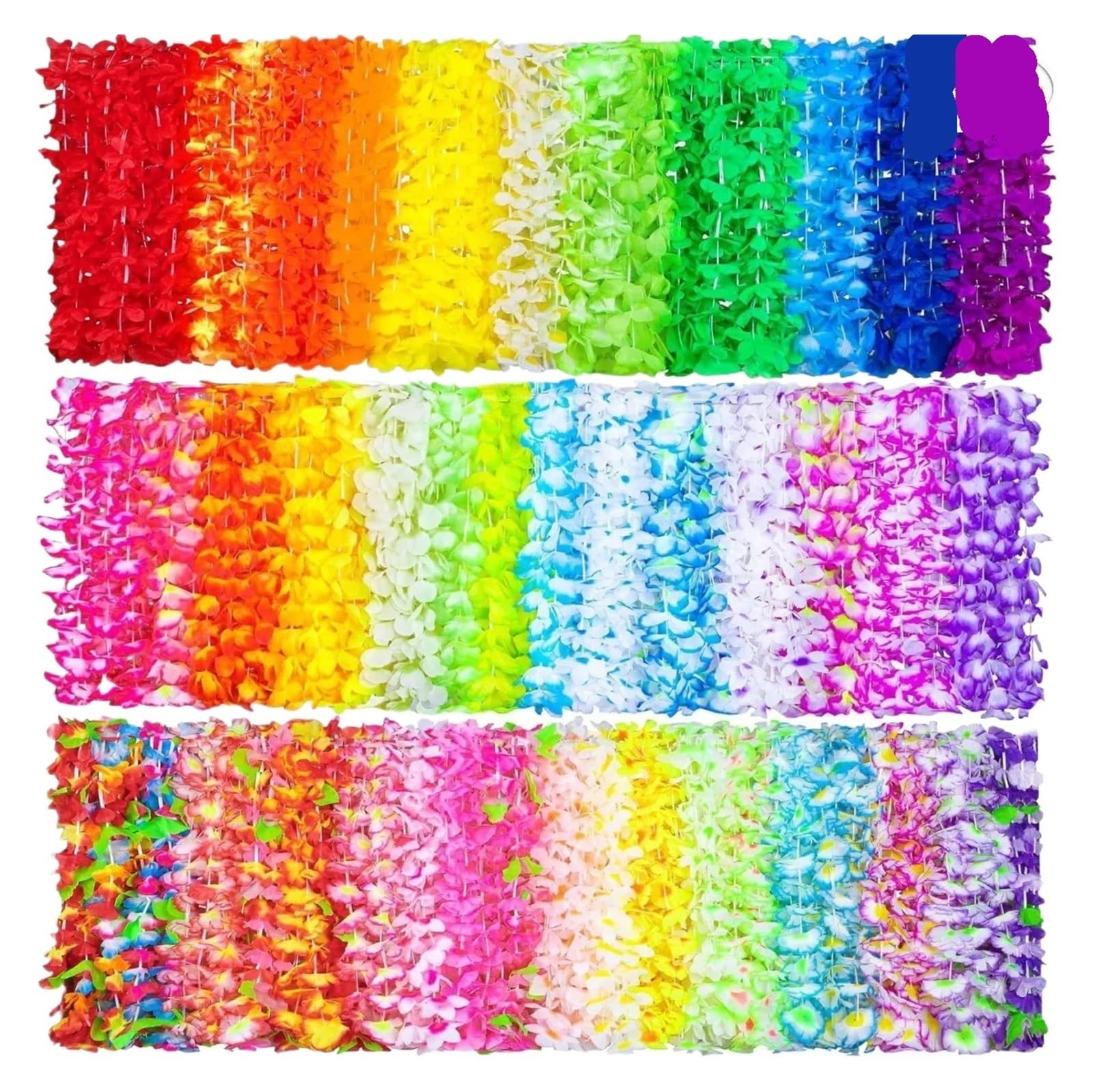 Hawajska garlanda, Naszyjnik Hawajska Girlanda Kwiatowa Lei Wielokolorowy 36-200szt(36pcs)