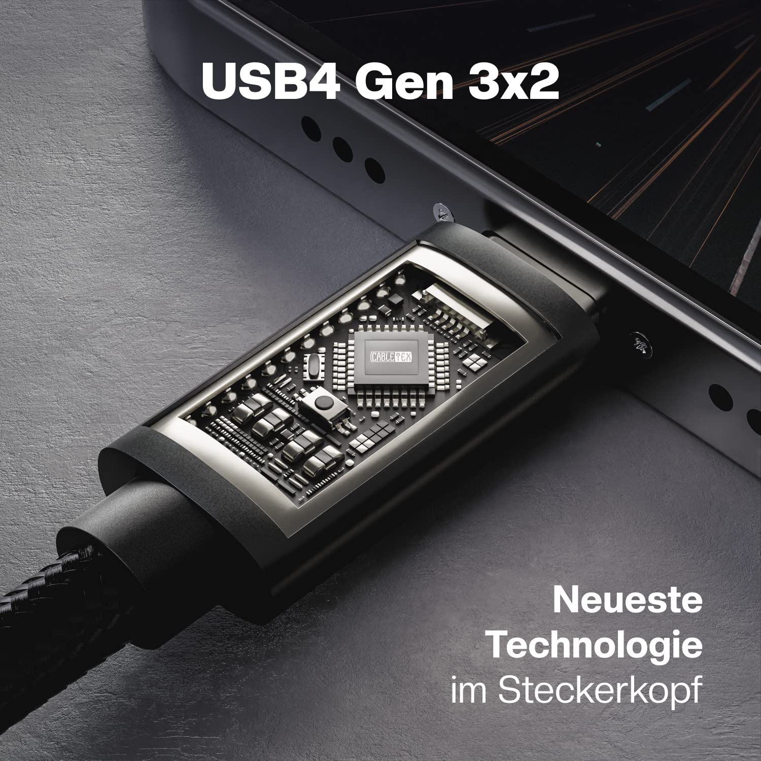 Fasgear USB 4-Kabel Kurz 15cm,100W Aufladen 40 Gbit/s Datenübertragung