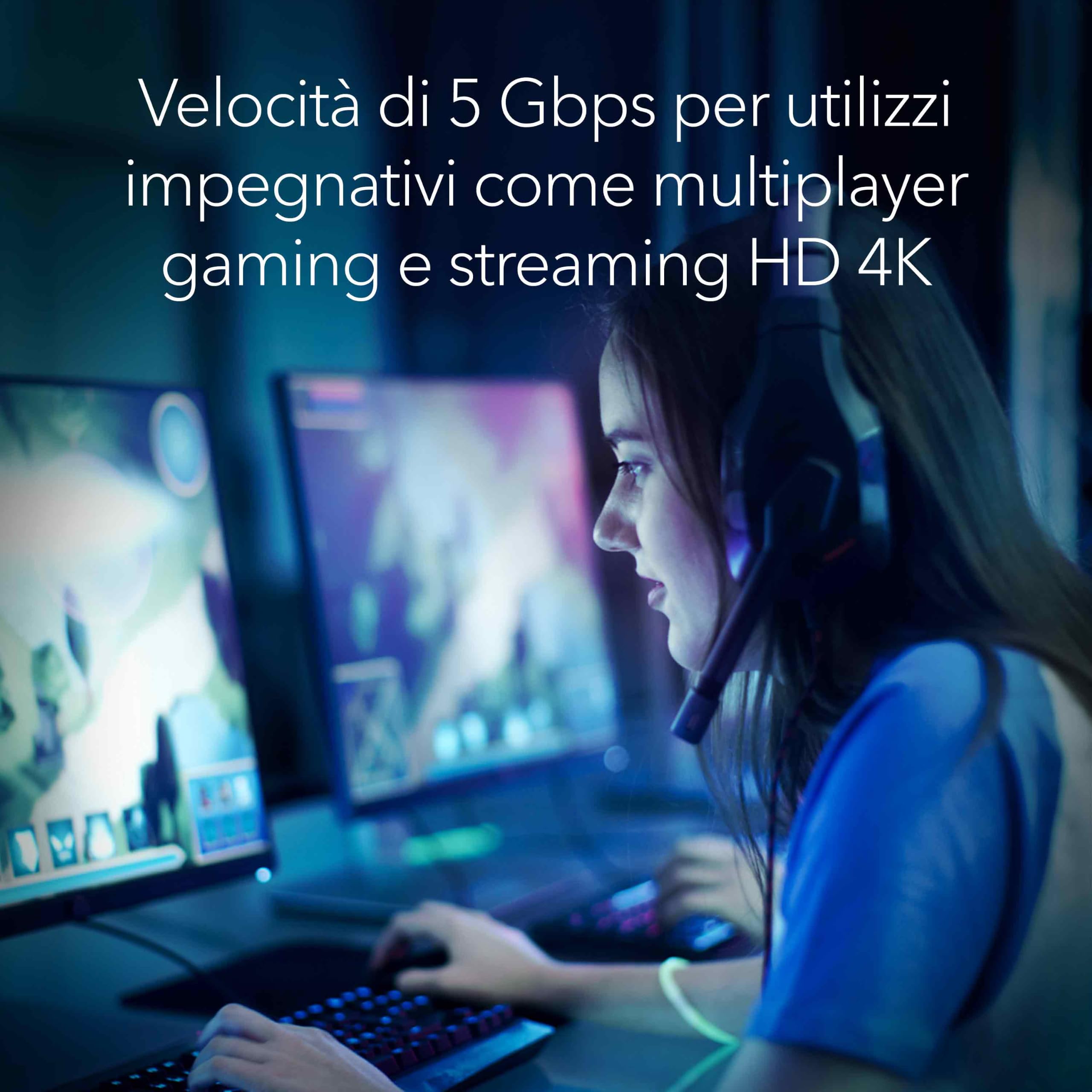 NETGEAR Nighthawk WiFi 7 Extender EXS27, aggiunge fino a 100 m², 5 Gbps