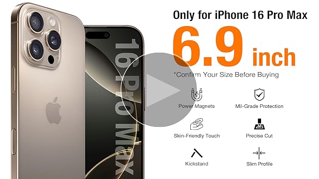 Amazon.com: TORRAS for iPhone 16 Pro Max Case Translucent Natural