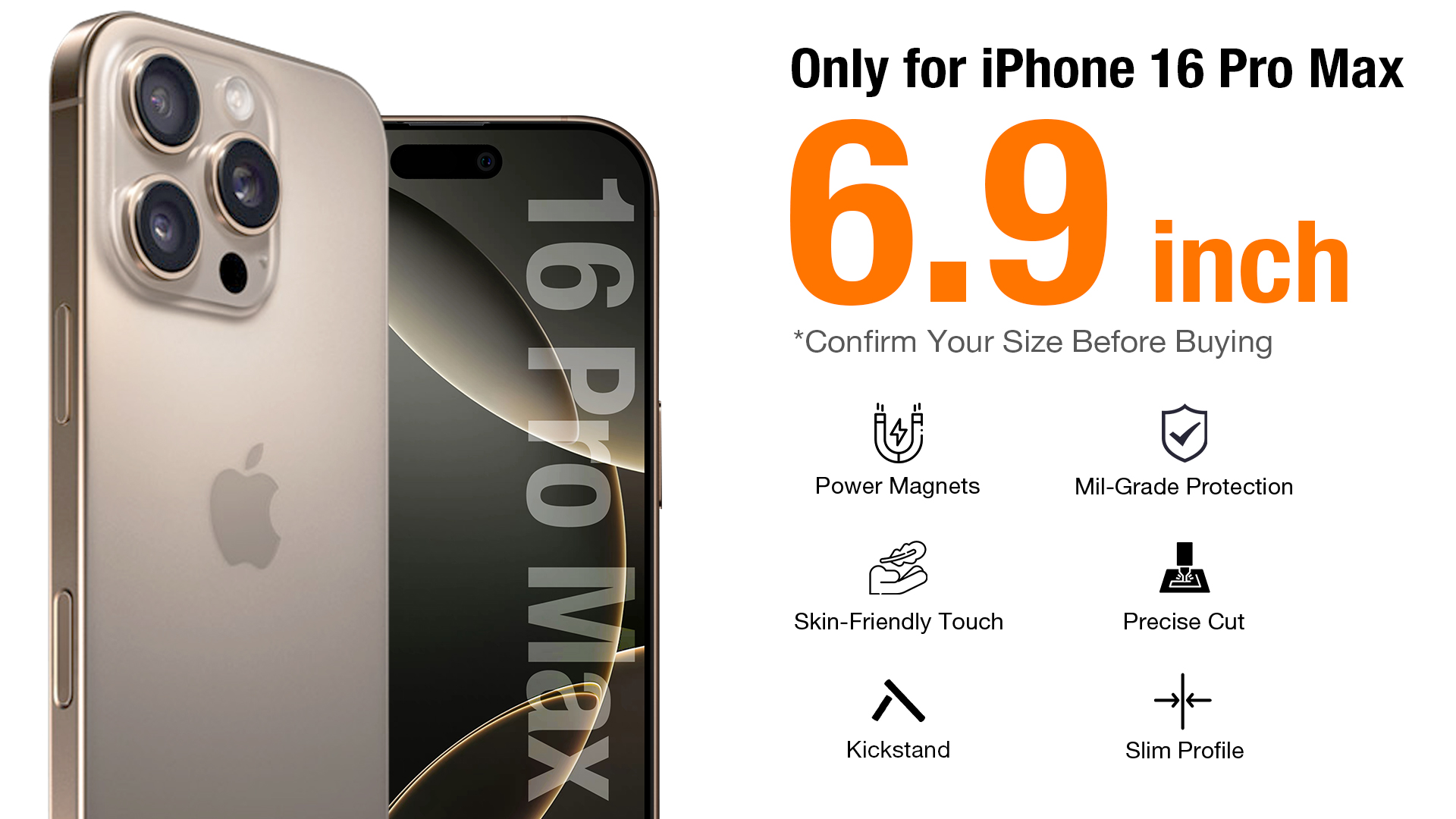 Amazon.com: TORRAS for iPhone 16 Pro Max Case Translucent Black