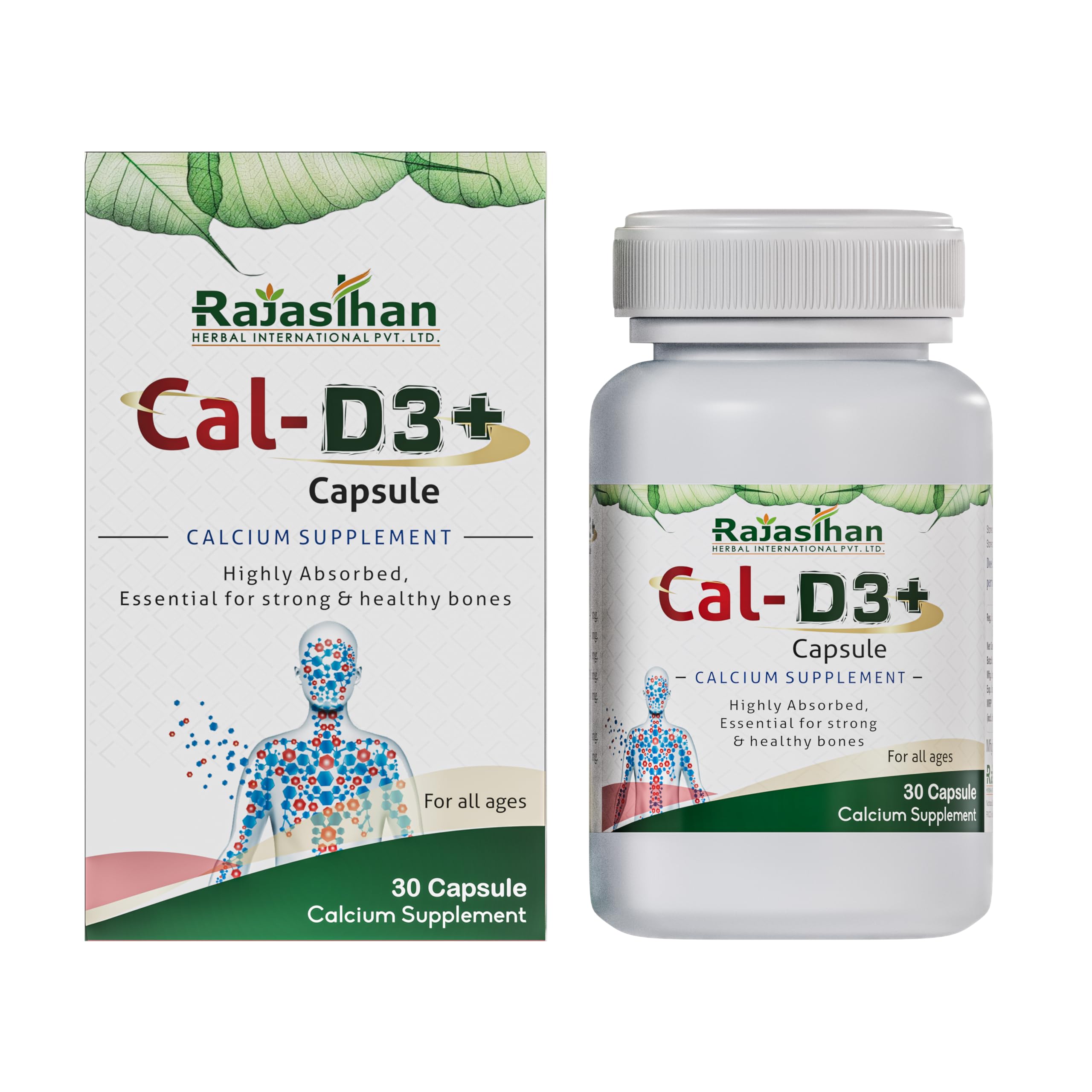 Cal-D3+ Capsules by Rajasthan Aushdhalaya | Calcium Supplement | Essential for Strong & Healthy bones | 30 Capsules (B0BYSDH568) Amazon Price History, Amazon Price Tracker