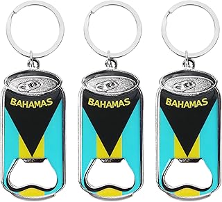 Bahamas Beer Bottle Opener Keychain - Set of 3 Cans