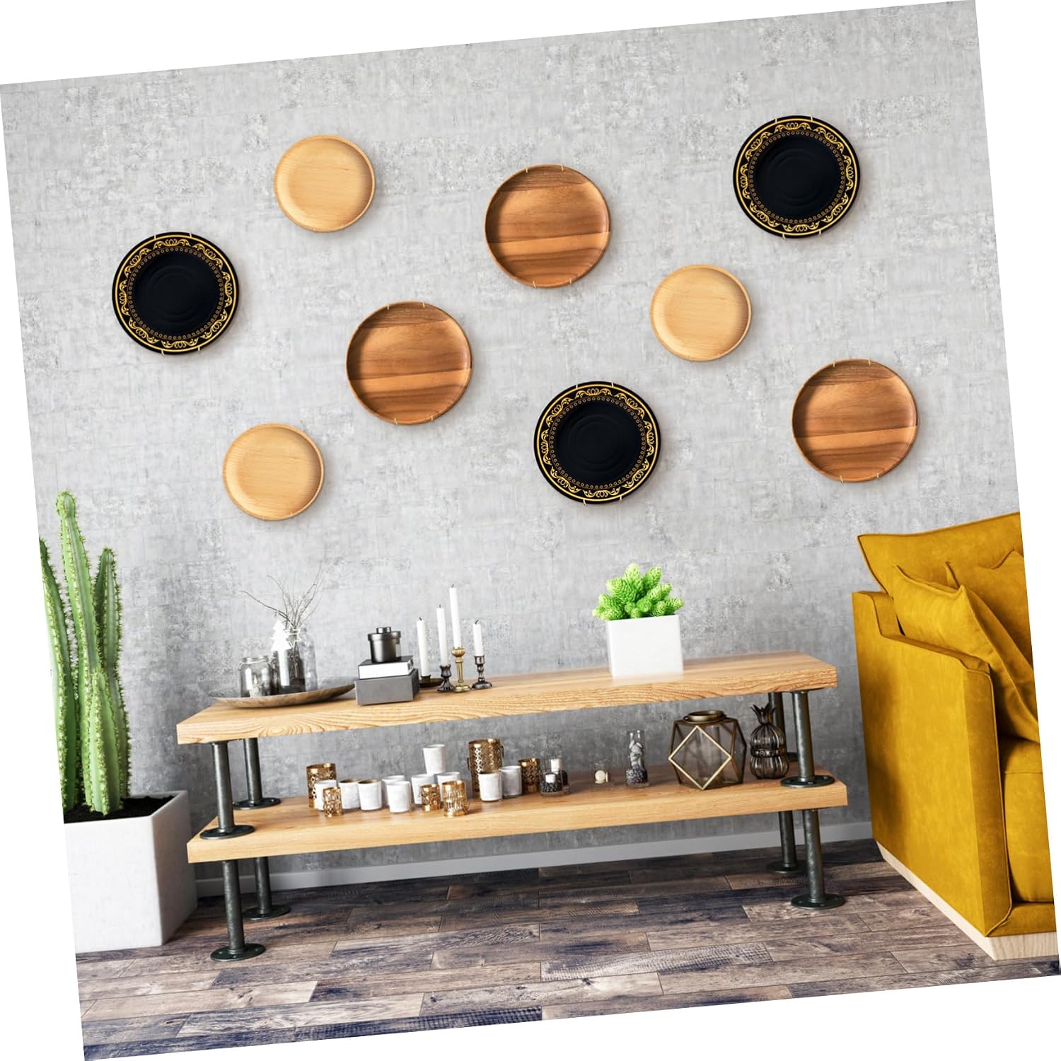 Unomor 12pcs Extra Plate Hanger Hooks Decorative Wall Plate Holders Invisible Spring Hanging Hook for Wall Decor