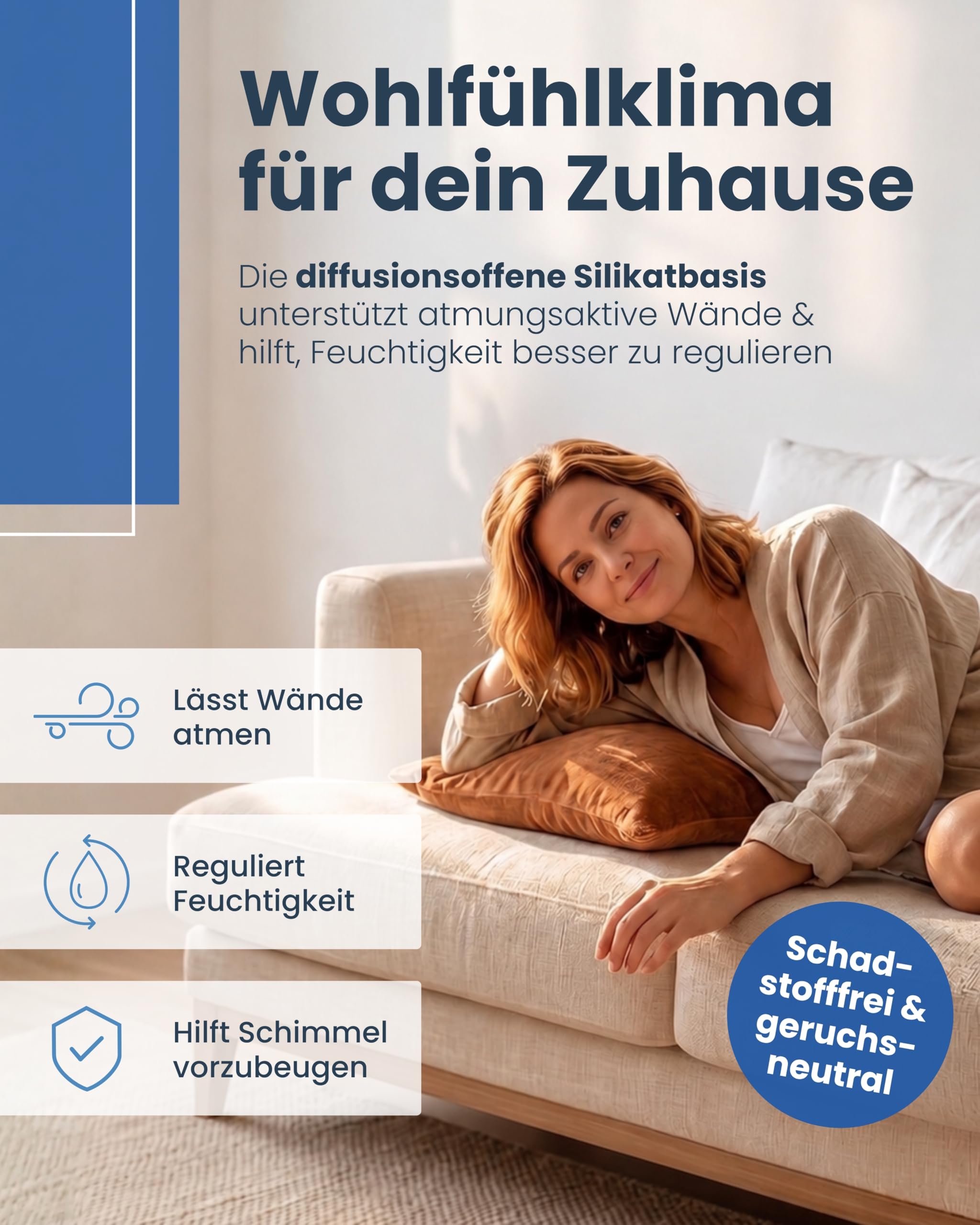 Bayernweiss Silikatspachtelmasse I 5 kg Fertigspachtelmasse I Atmungsaktive Spachtelmasse für Wand & Decke I Diffusionsoffen I Für Kalk-, Zement- & Betonuntergründe