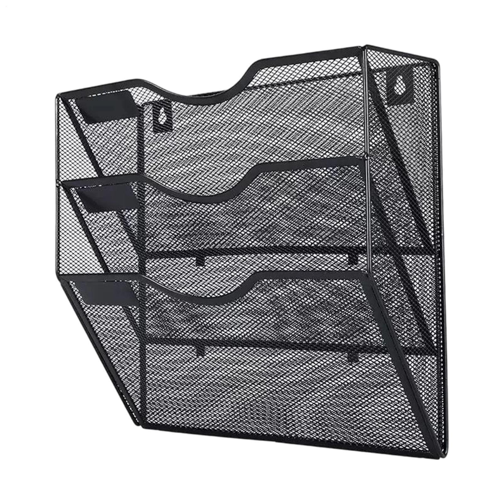 Wand Organizer Für Dokumente 3-Etagen Metall-Ablage mit Sortierfächern