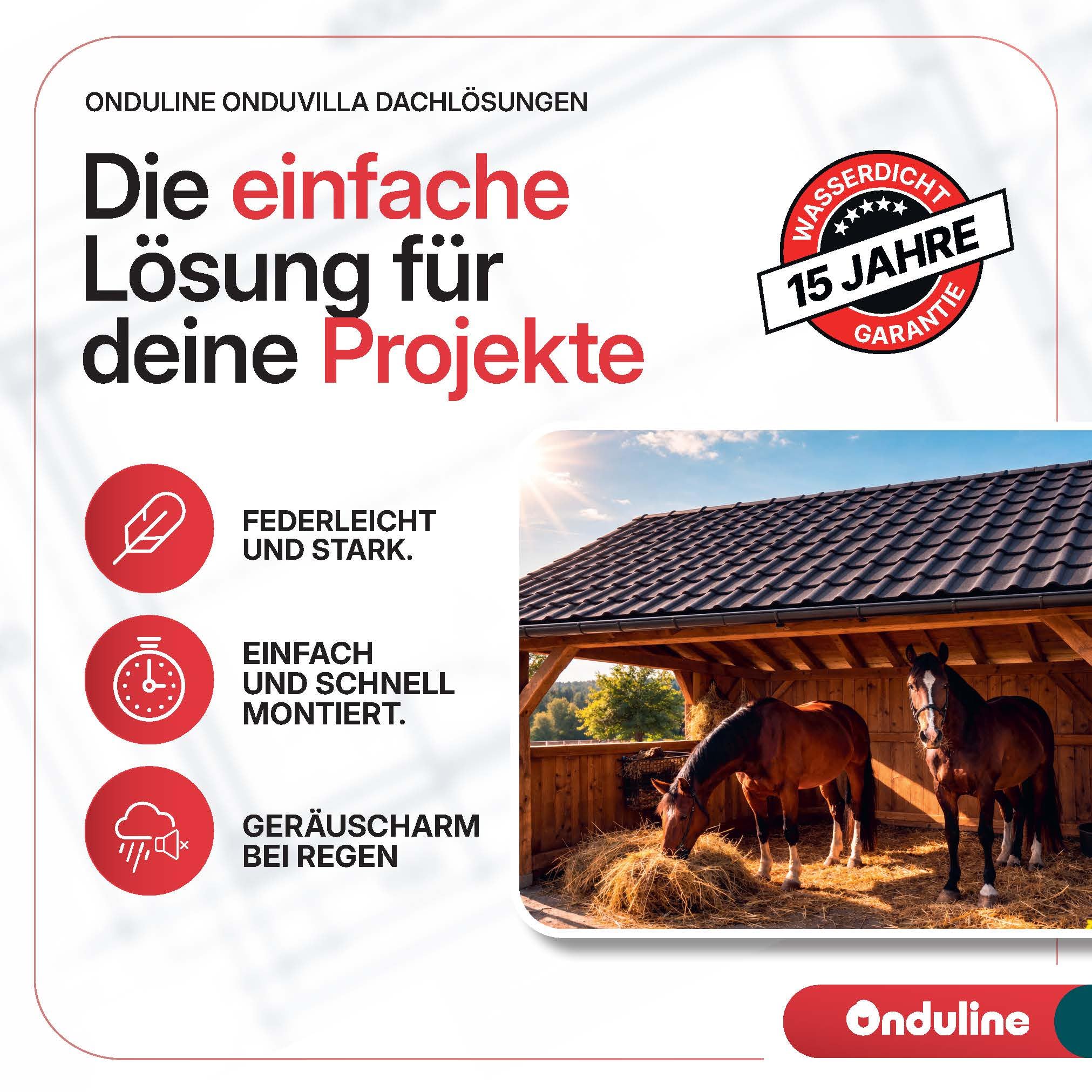 ONDUVILLA Dachplatten Bitumenwellplatten Dachsystem wetterfest langlebig 7er Set Anthrazit 2,17 m²