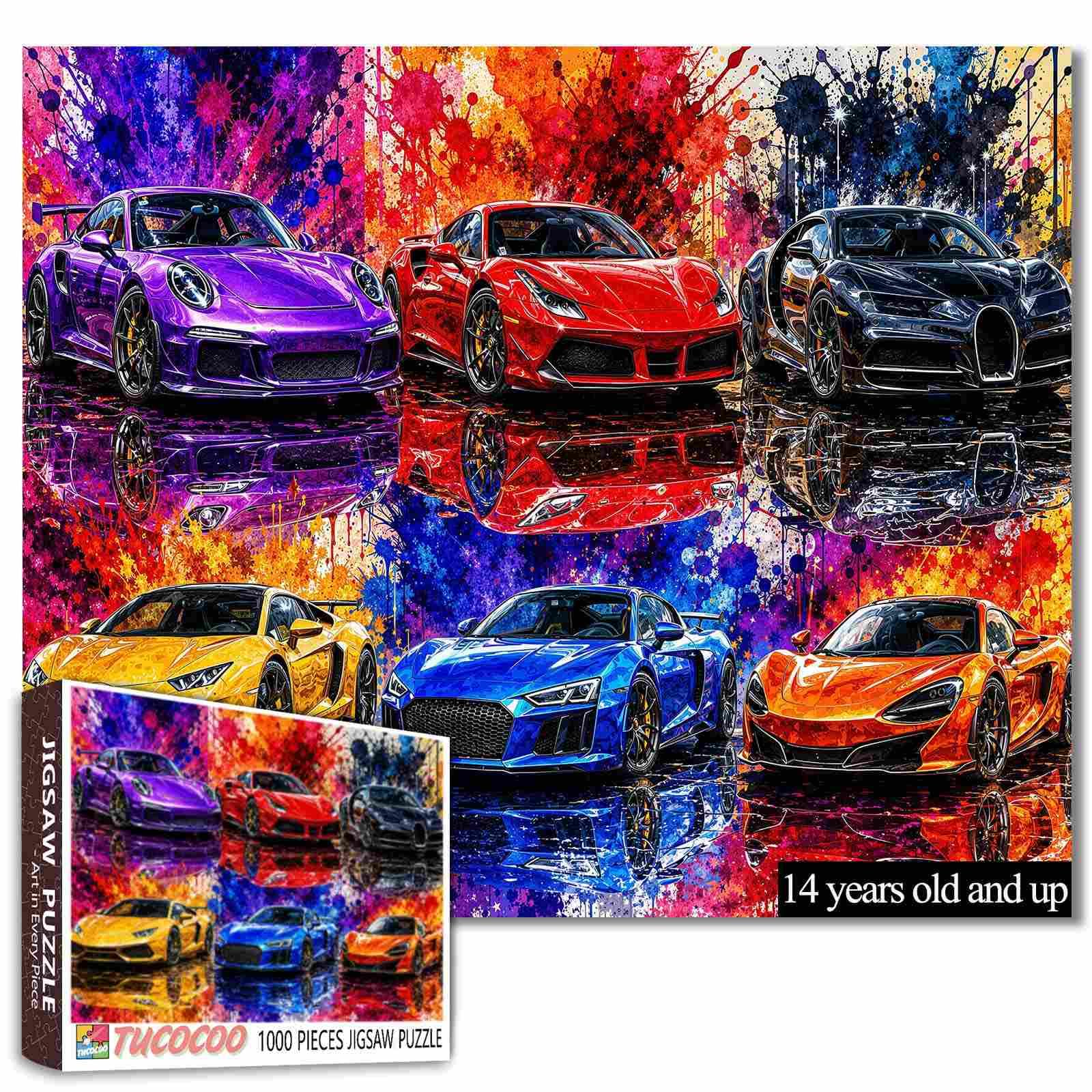 Graffiti Supercar Luxury Sports Cars Jigsaw Puzzle 1000 Pieces for Adults — image 1
