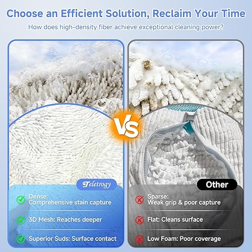 Vista 4 de 2Pcs Shoe Washing Machine Bags, Laundry Shoes Bag for Washer & Dryer, Reusable Shoe Cleaning Bag Fluffy Fiber Inside, Sneaker Tennis Laundry Bags