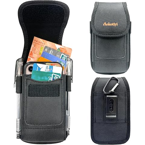 Nylon Cell Phone Holster - Compatible with iPhone 17/16/15/14/13/12/11/Xs Pro Max/P...