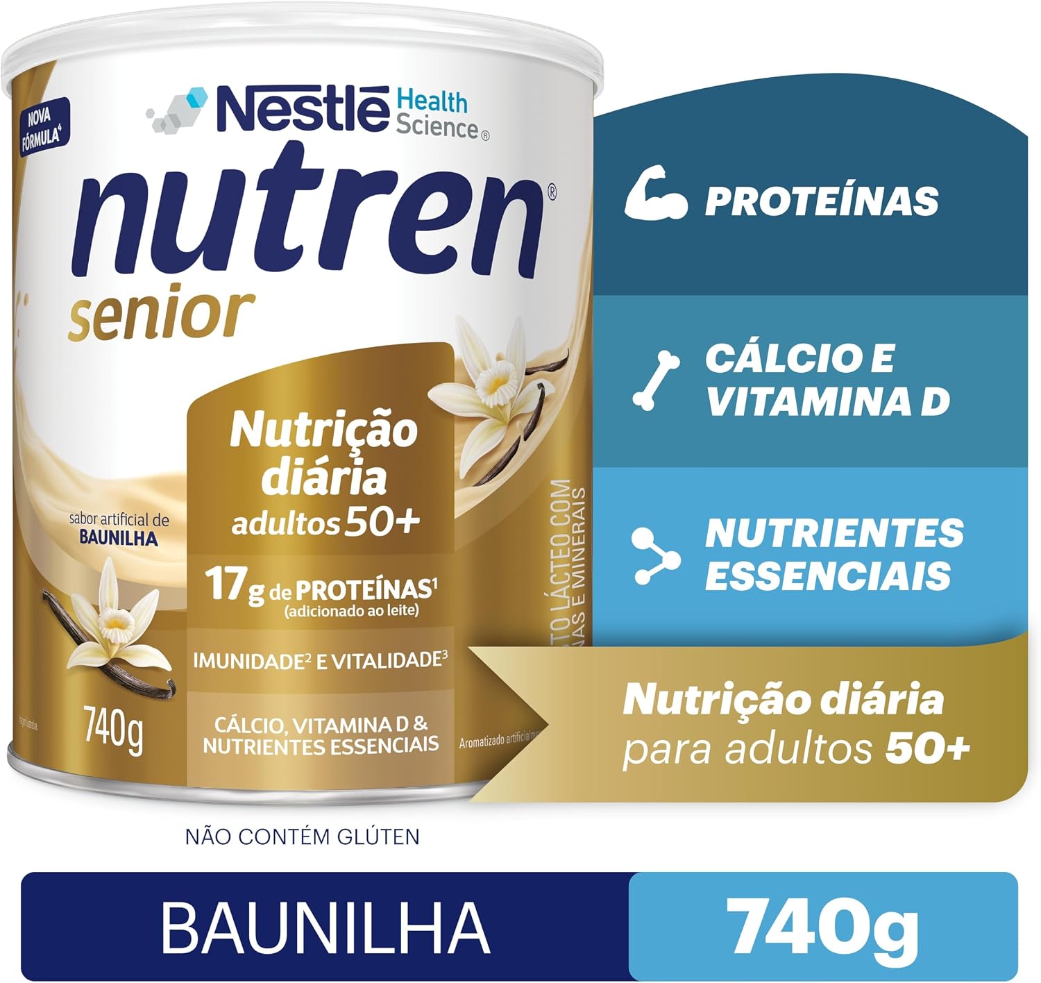 Complemento Alimentar Nutren Senior Baunilha 740g