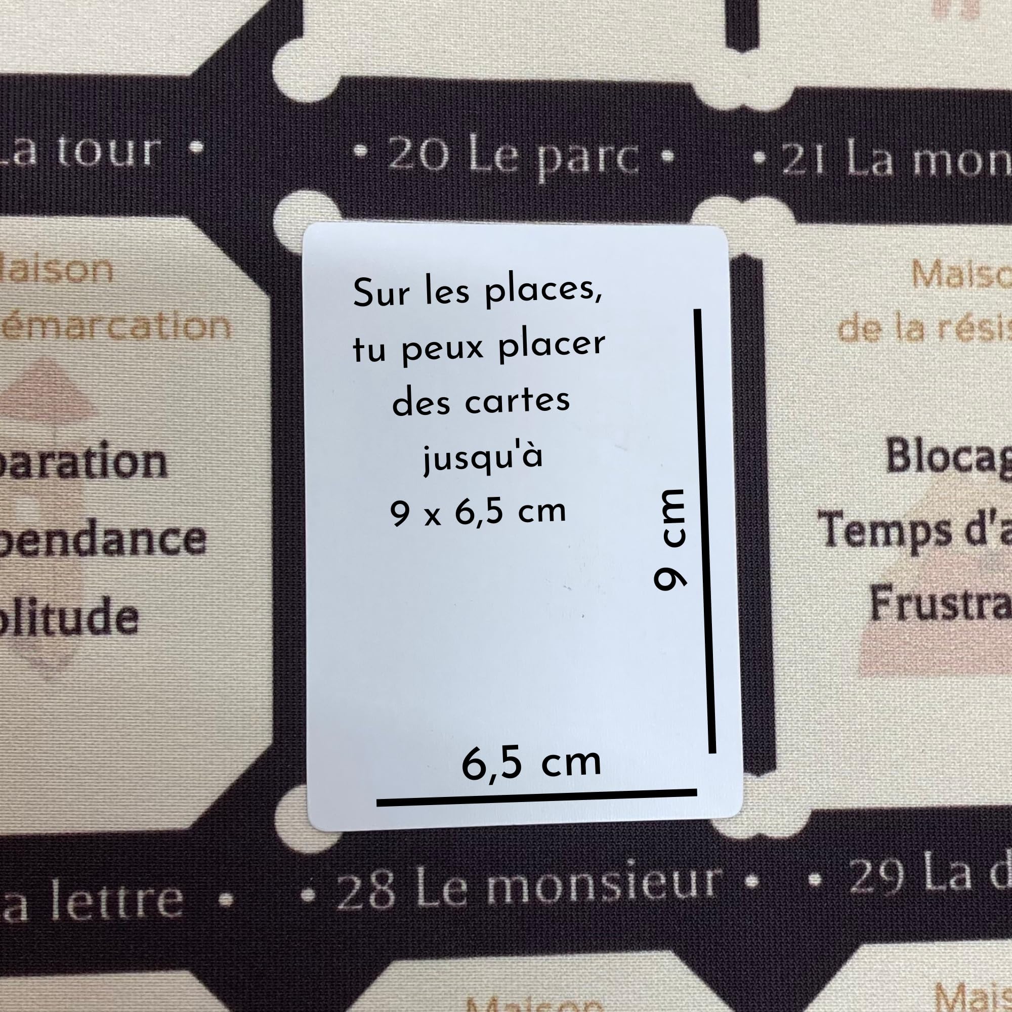 Lenormand Oracle Chiffon de tirage Tableau des Maisons Support 4 x 9 Pochoir Tapis 9 x 4
