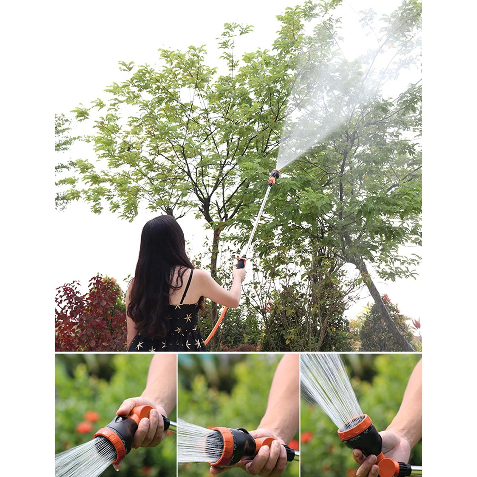 Gartenschlauch-Spritzpistole, 8 Einstellbare Muster, Hochdruck-Sprühdüse, für Garten, Rasenbewässerung, Autowäsche, Reinigung