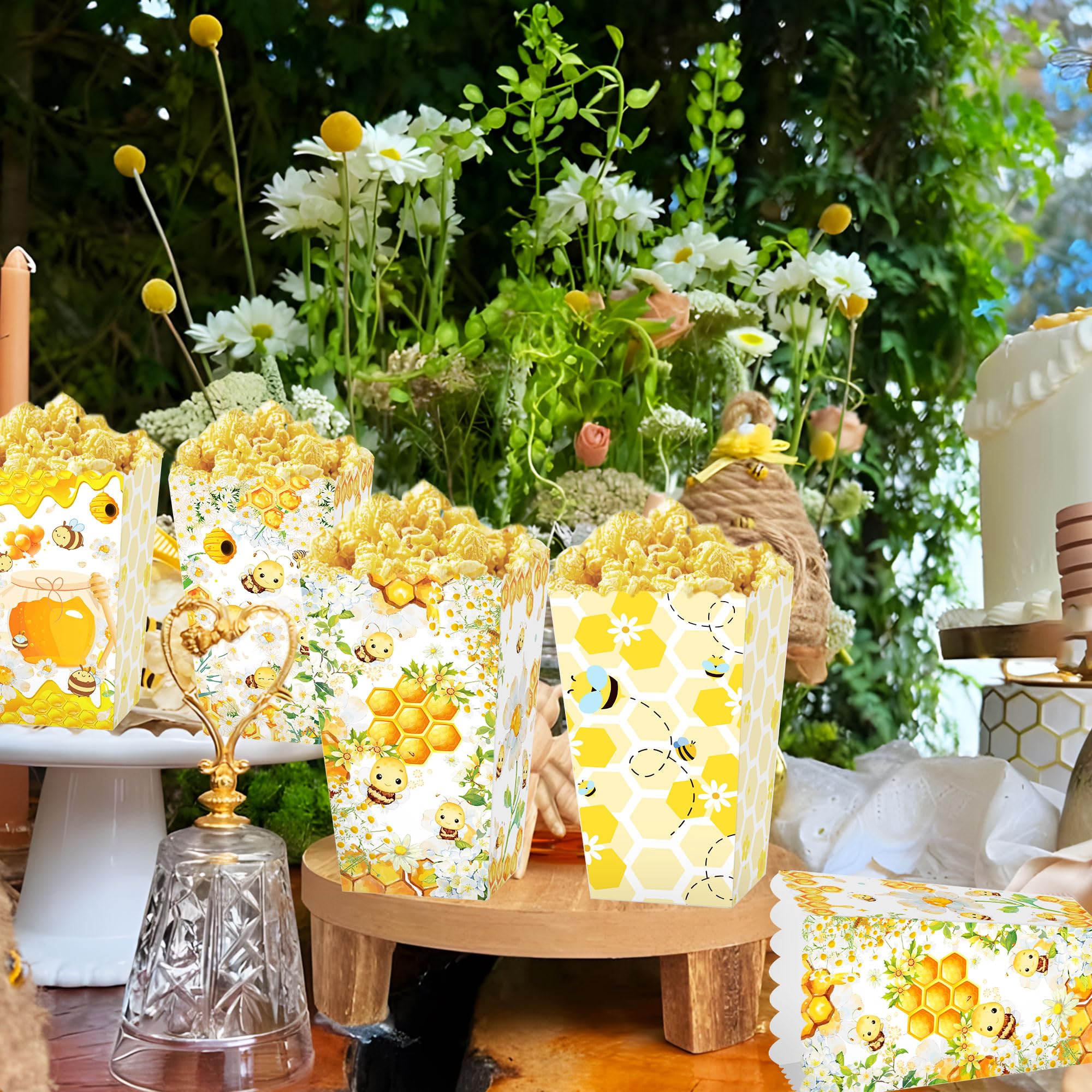 Containlol 16 Pcs Bee Party Favors Sweet As Can Bee Honey Gift Bags Goodie Candy Bags With Handle For Birthday Party Supplies