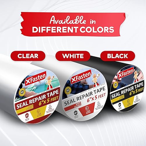 Miniatura 7 de XFasten - Cinta impermeable para reparación y protección de fugas (6.0 x 5.0 ft), Transparente