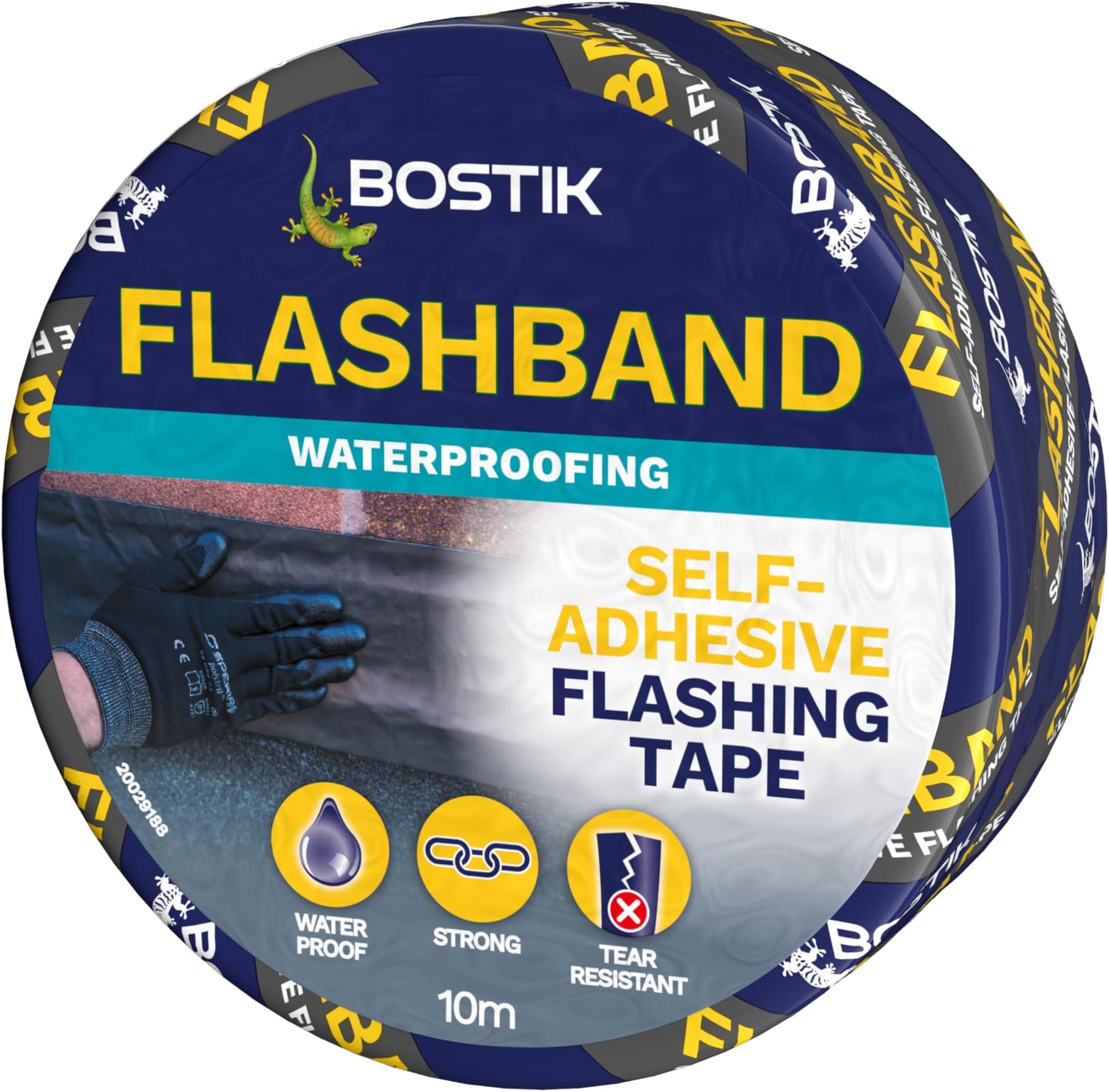 Bostik Flashband Self Adhesive Flashing Tape Grey - 100mm x 10m - For Roofs - Provides an Instant Water tight Seal