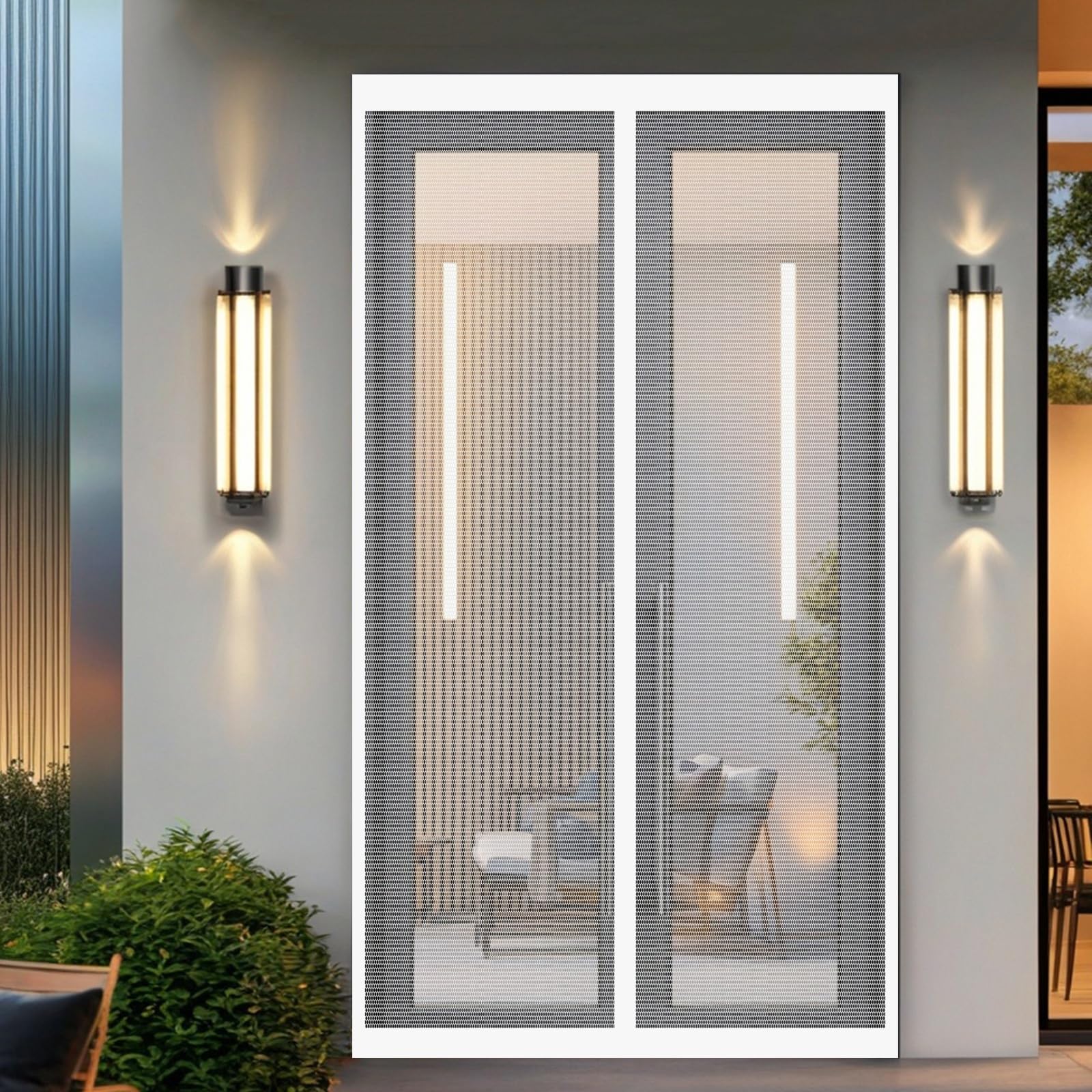 Magnetic Screen Door 120 x 280 cm Keeps Bugs Out, Lets Fresh Air in, No Gap, Snap Shut Automatically, Hands Free Magnetic Door Screen for Living Room, Bedroom, Patio, White