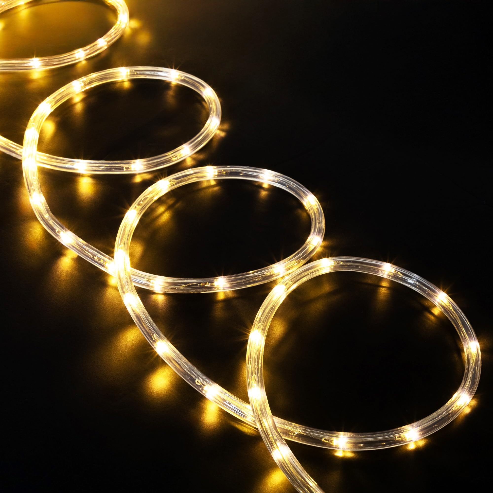 Northlight Warm White LED Outdoor Flexible Christmas Rope Light Set, 18ft