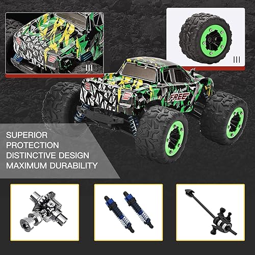 Miniatura 6 de WIAORCHI Coches RC todo terreno a escala 118 de 24 GHz 40 KMH coche de control remoto de alta velocidad 4WD para adultos y niños camiones monstruos