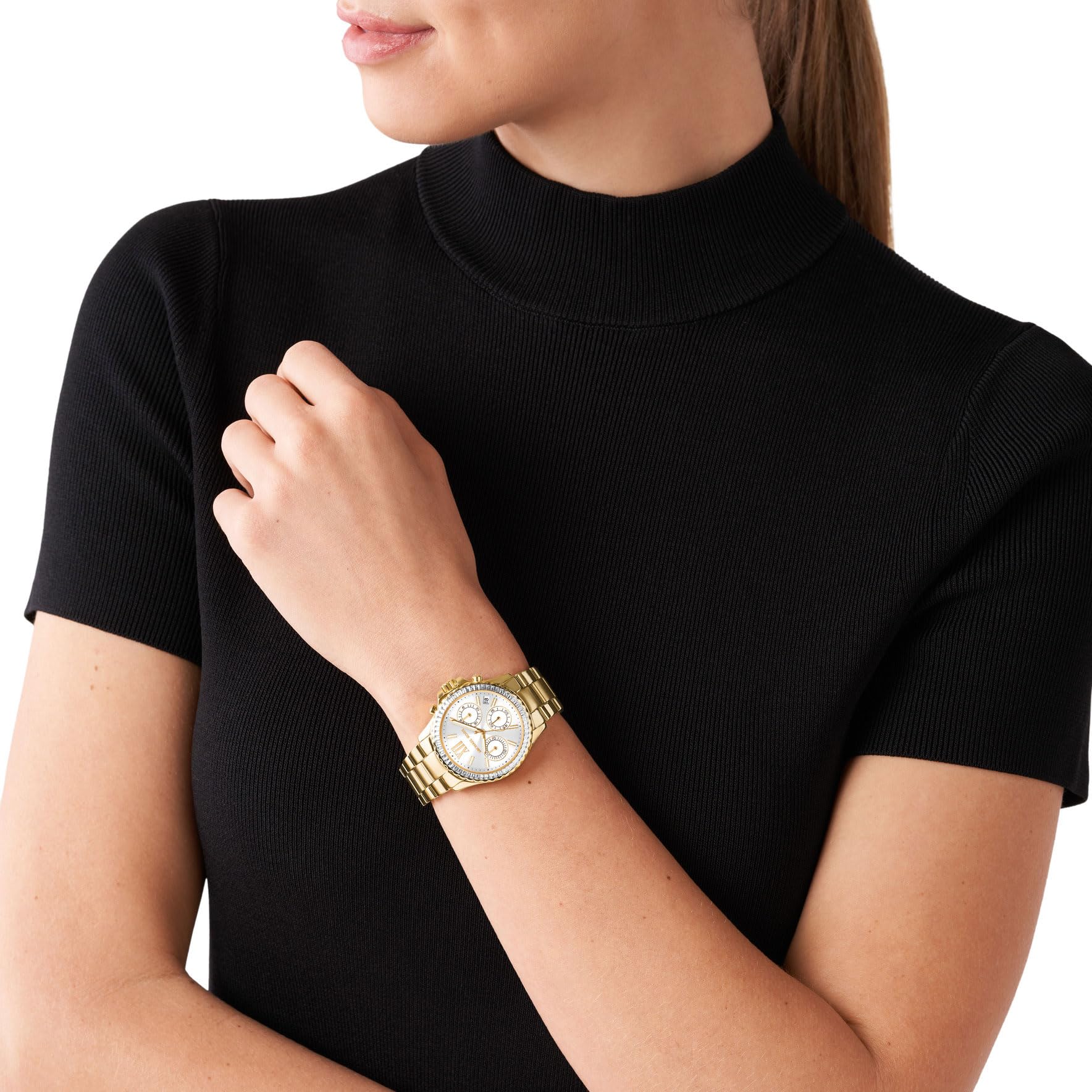 Michael Kors Everest Watch for Women, Quartz Chronograph Movement with Stainless Steel or Silicon Strap