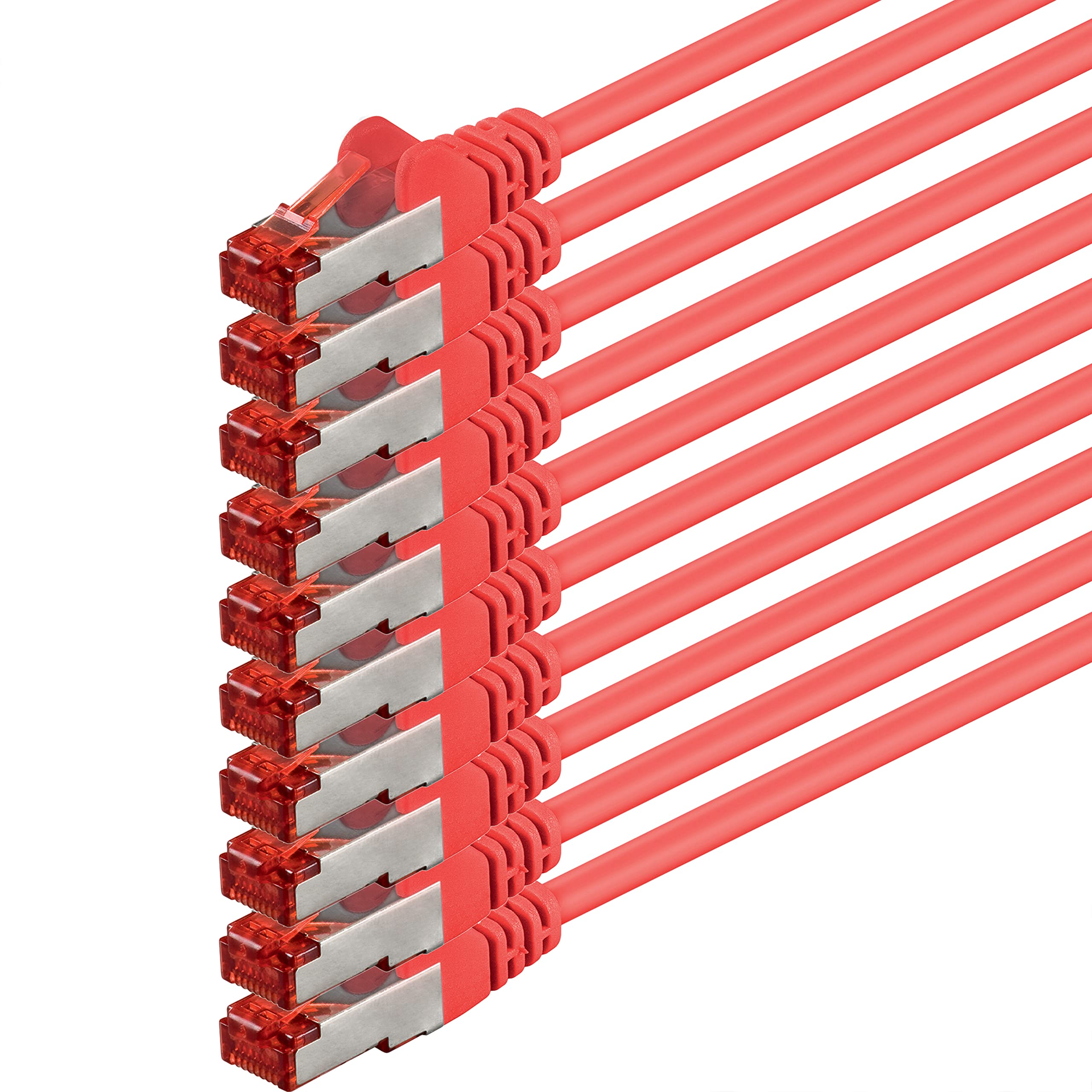 1aTTack - Cable de red SFTP PIMF con 2 conectores RJ45 de doble apantallamiento CAT 6 amarillo 30m — view 113