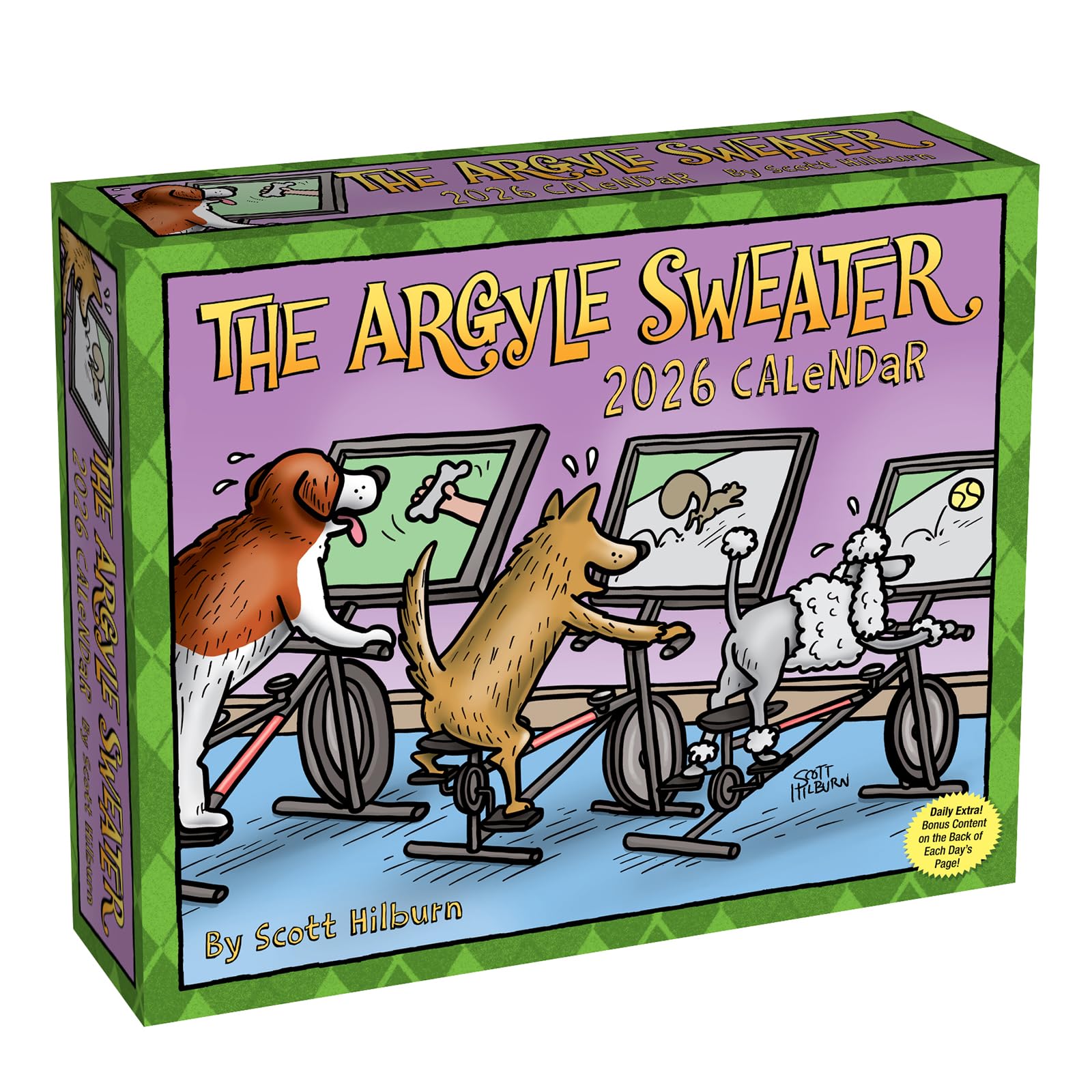 The Argyle Sweater Desk Calendar 2026, Desk Calendars, Day To View, Humour, Gift