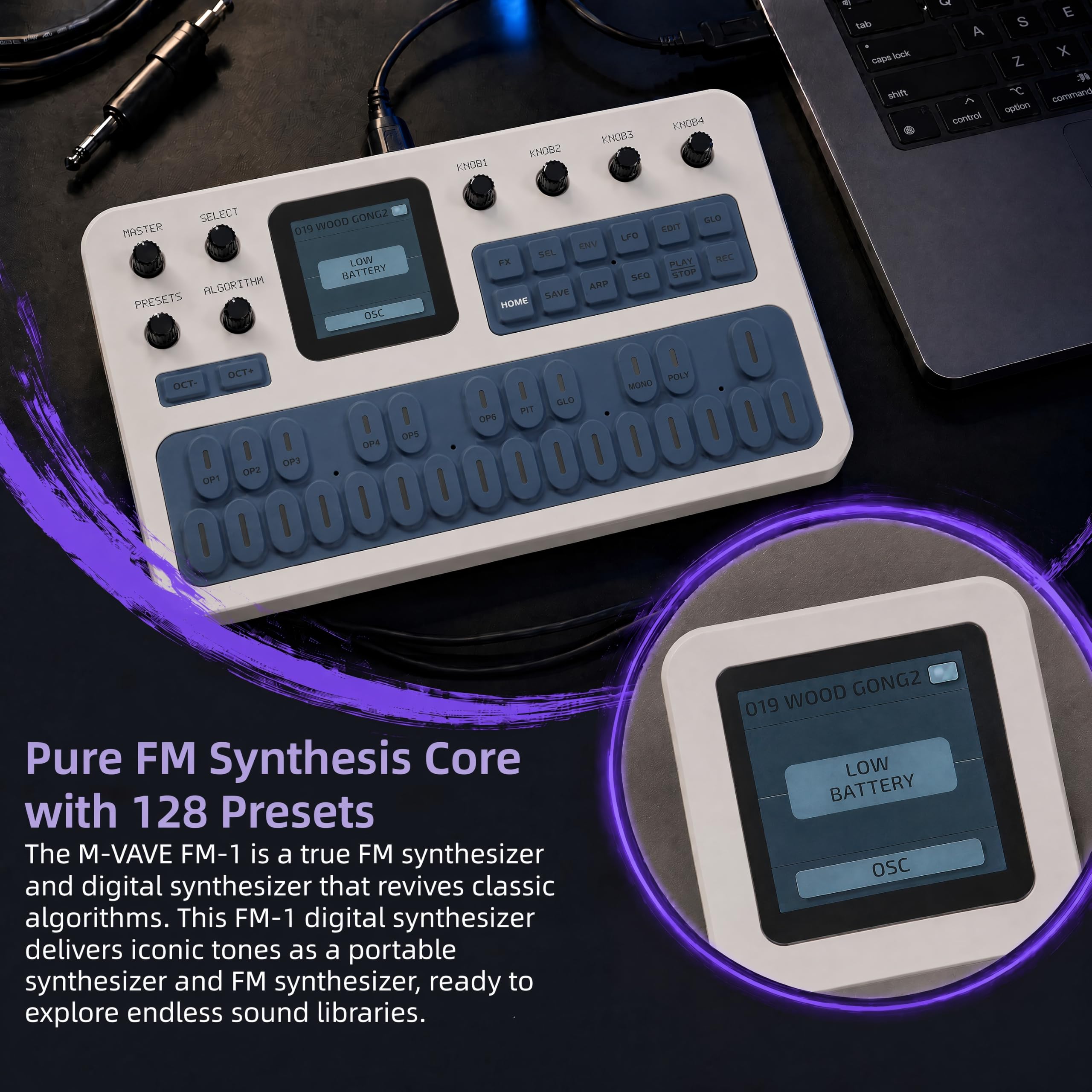 Amazon.com: M-VAVE FM-1 FM Synthesizer, Portable Digital