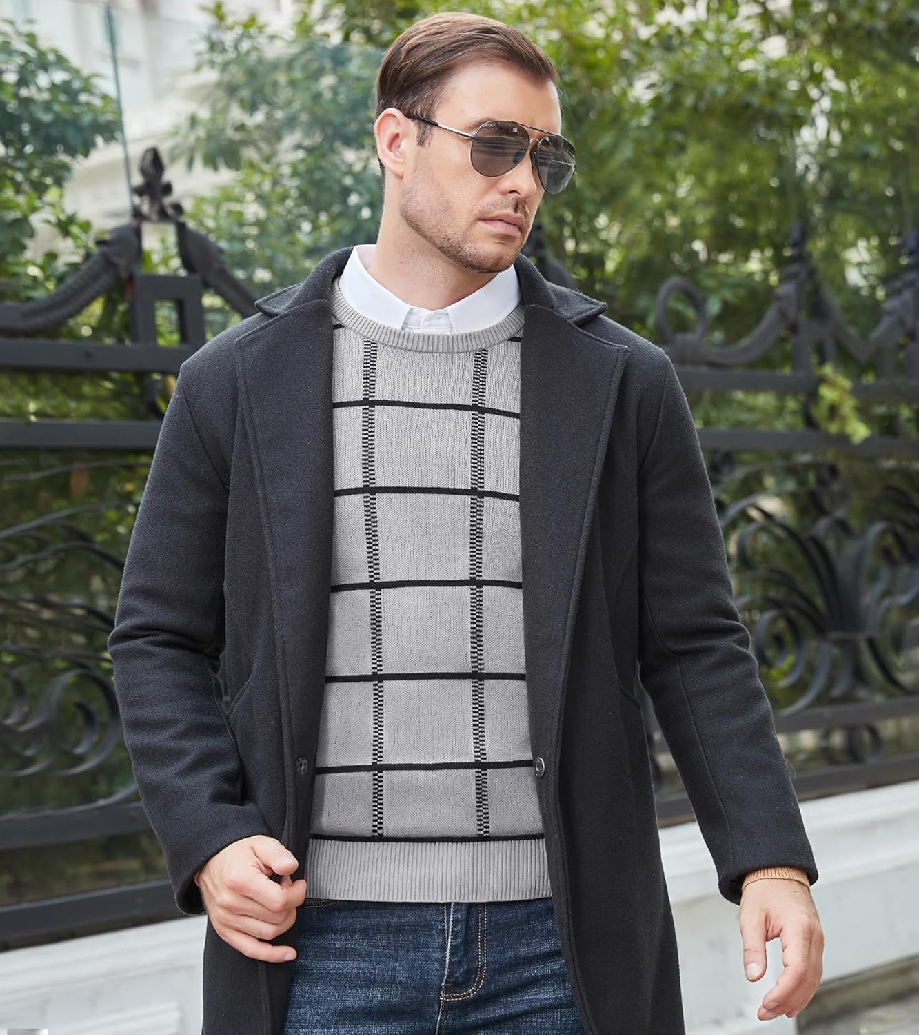 MAGNIVIT Men's Basic Designed Knitted Sweaters Cotton Soft Crewneck Fall Winter Sweaters - Image 4