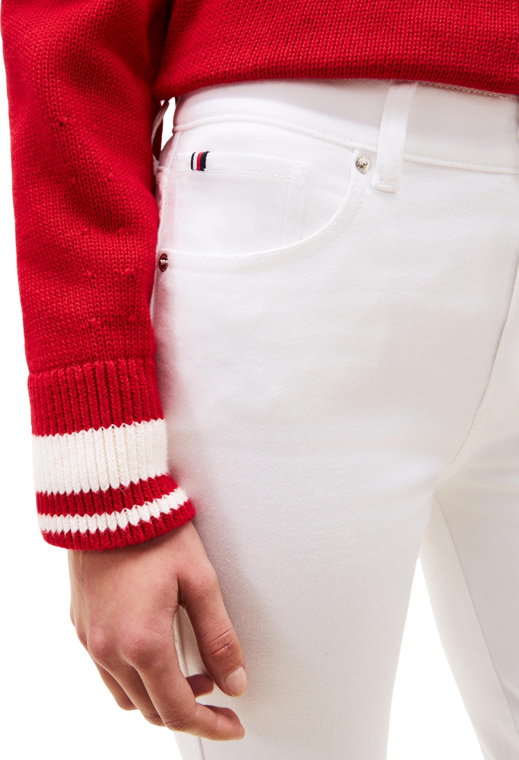 Tommy Hilfiger Damen Andere Jeans DNM White Flare Rw Ww0ww49655
