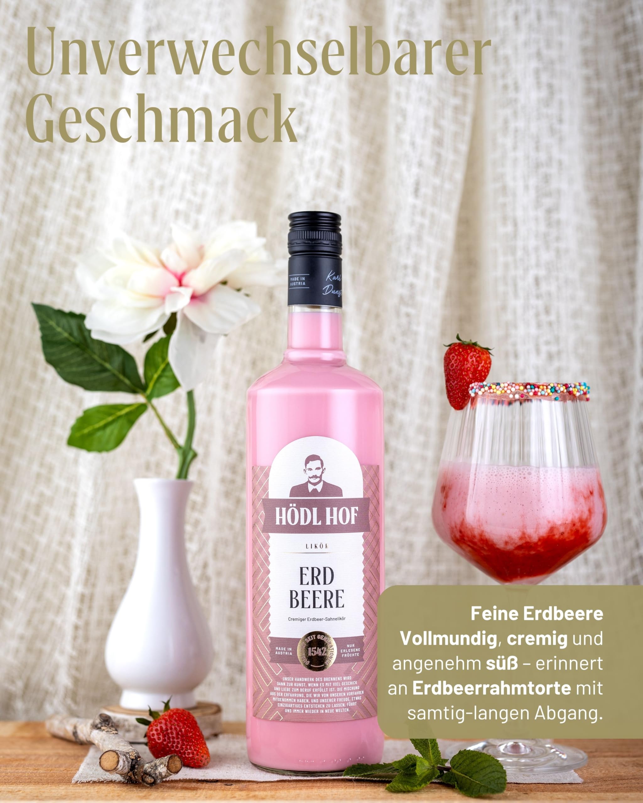 Hödl Hof Erdbeere Cremelikör | 16% Vol. | 1,0l