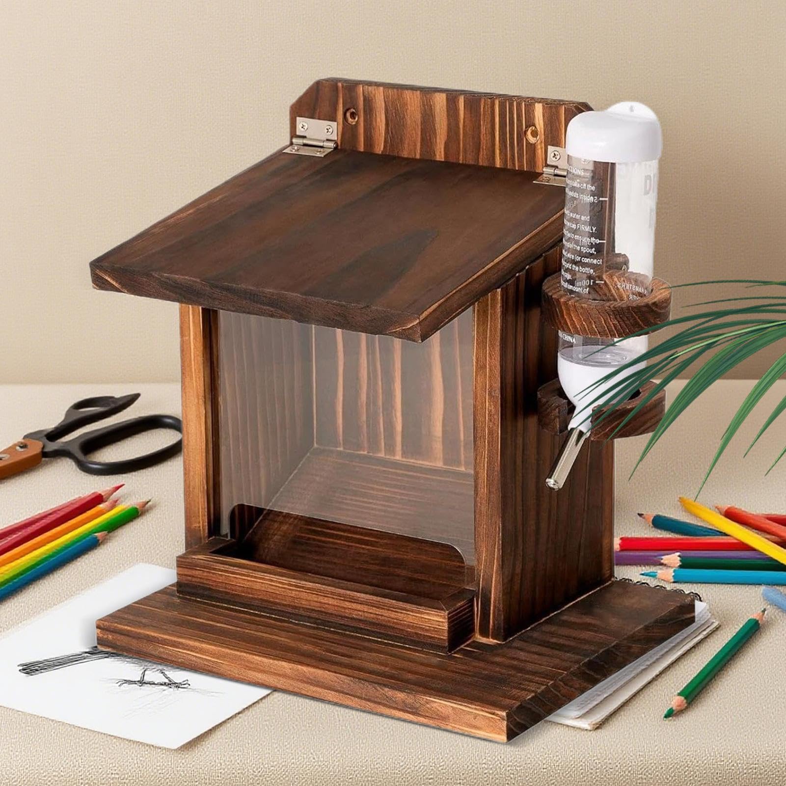 Eichhörnchen-Futterhaus Holz-Wandmontage Eichhörnchen-Futterbox
