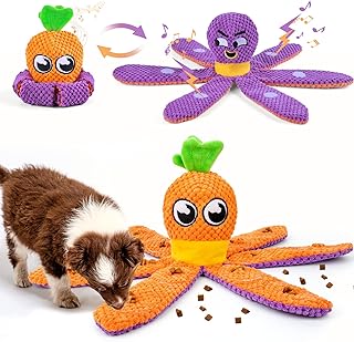FWLWTWSS Interaktives Hundespielzeug Intelligenz, 2-in-1 Octopus & Karotte Intelligenzspielzeug für Hunde Schnüffelspielzeug Hund, Hundespielzeug Unzerstörbar Für Große/Kleine Hunde product image