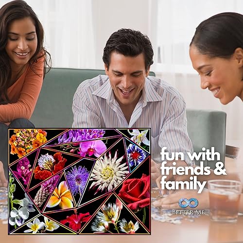 Miniatura 7 de Better Me Flower Power - Rompecabezas de 1000 piezas para adultos, rompecabezas de flores, collage de 1000 piezas