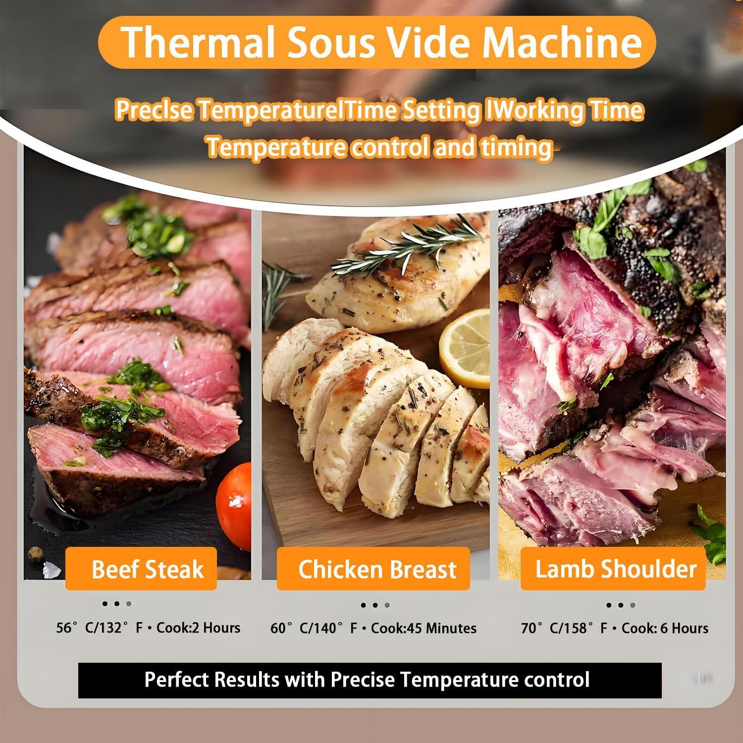 Cucina Professionale Sous Vide da 1600 W con Timer, Allarme e calibrazione | capacità di 70 Litri per Una Cucina Gourmet Senza Sforzo | Perfetta per Chef casalinghi e Appassionati