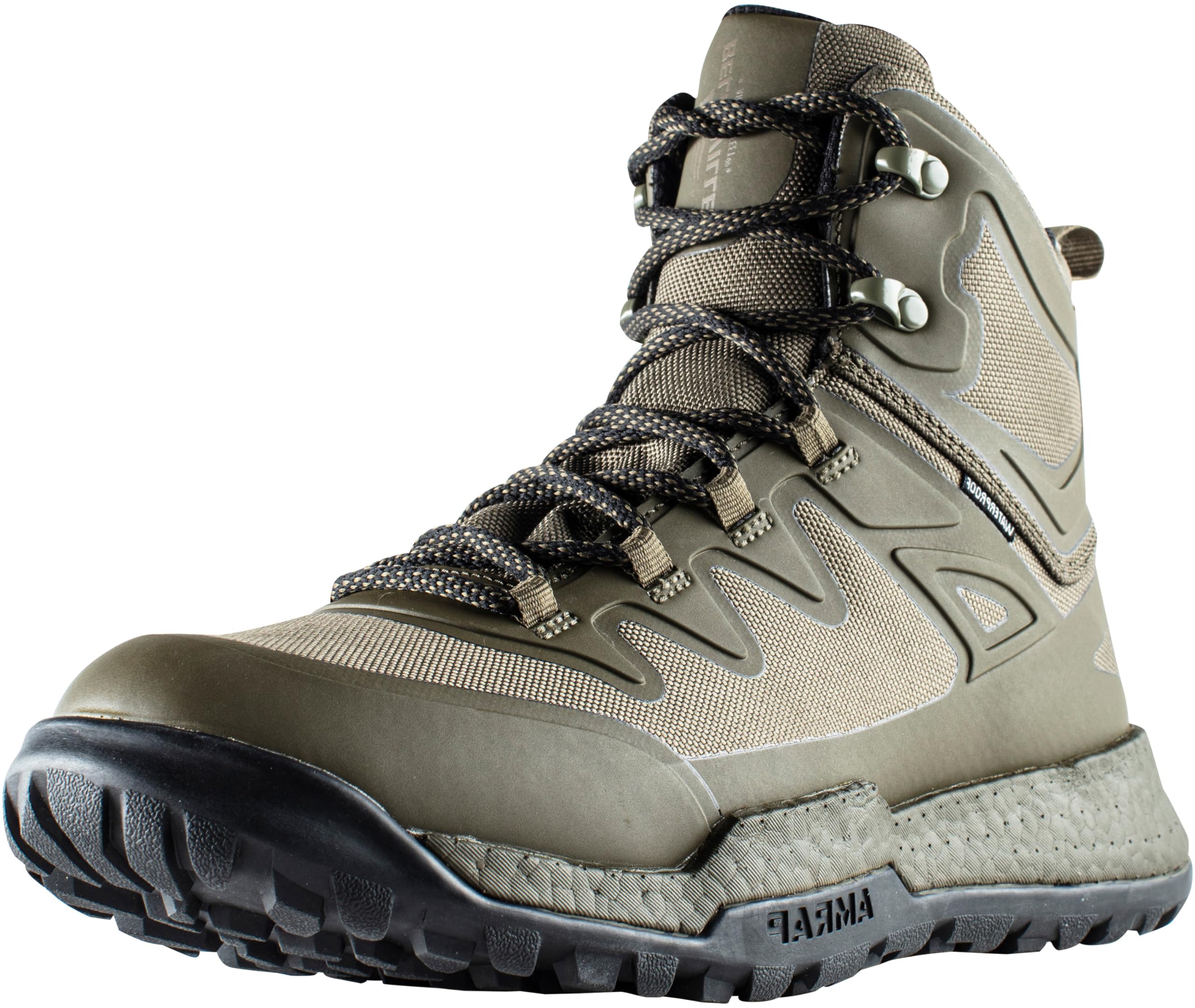 Belleville AMRAP Vapor BV970Z WP T Mid-Cut Boot - Waterproof Work Boots for Men - Slip-Resistant Tactical Shoes for Men - Traction Rubber Outsole -