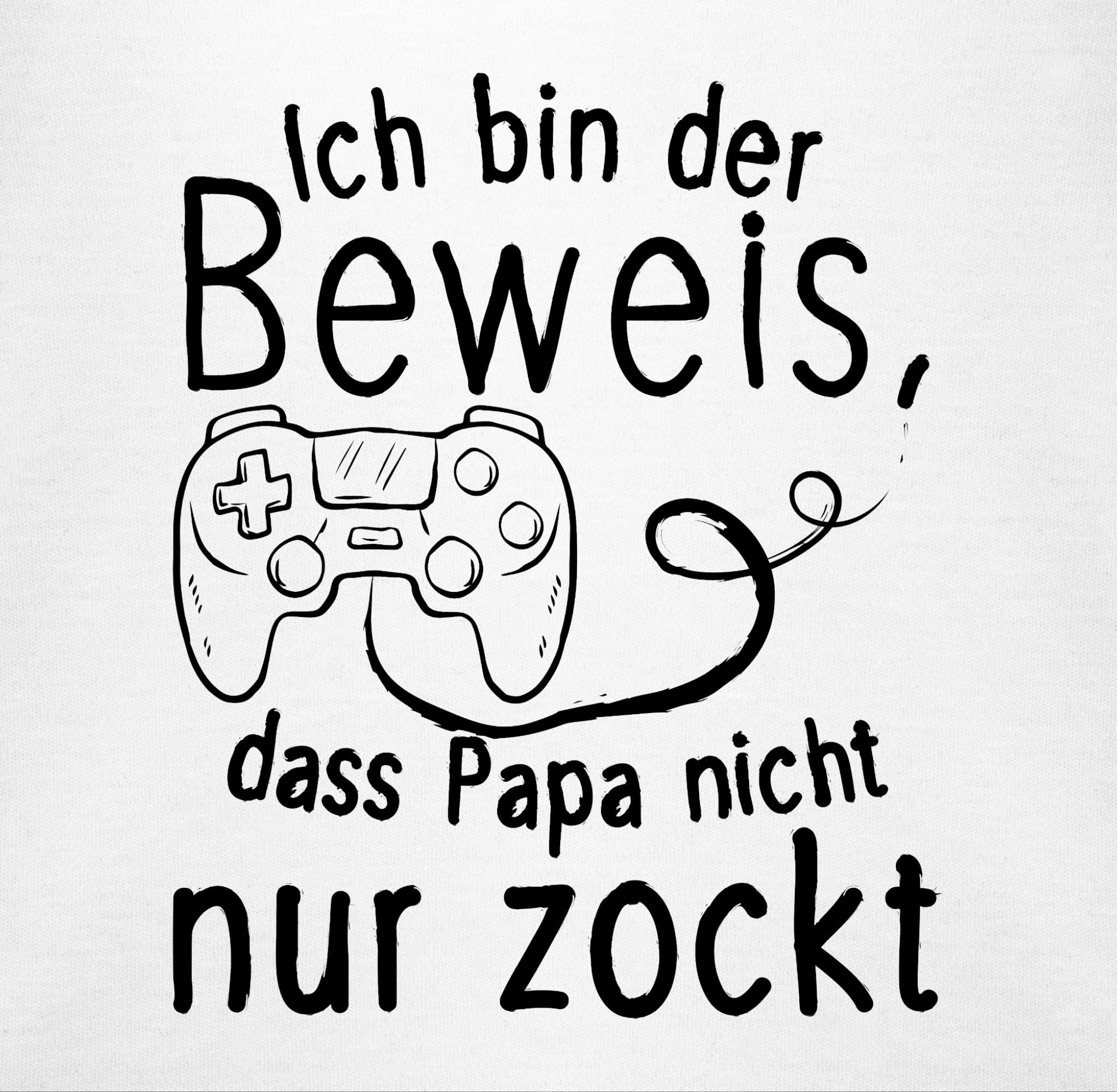 Shirtracer - Baby Body Kurzarm - Geschenk zum Vatertag - Ich bin der Beweis dass Papa nicht nur zockt