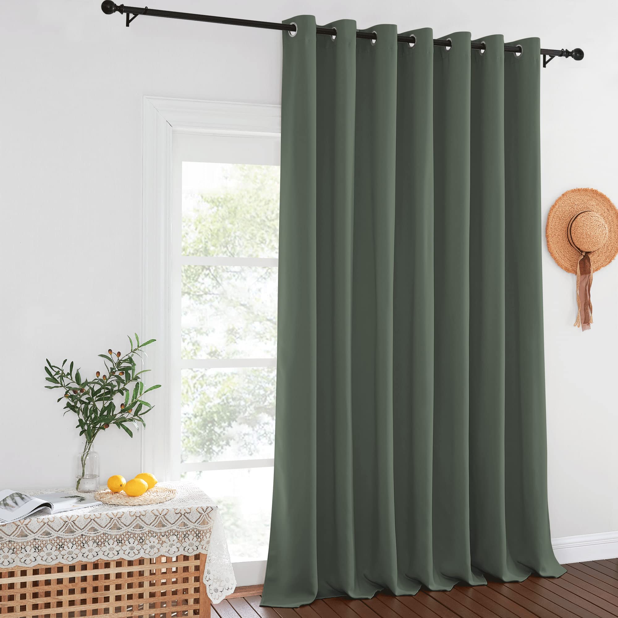 Bagaille CURTAIN ★ GREEN Amazon.com: NICETOWN Sage Green Sliding Door Curtains 95 inches