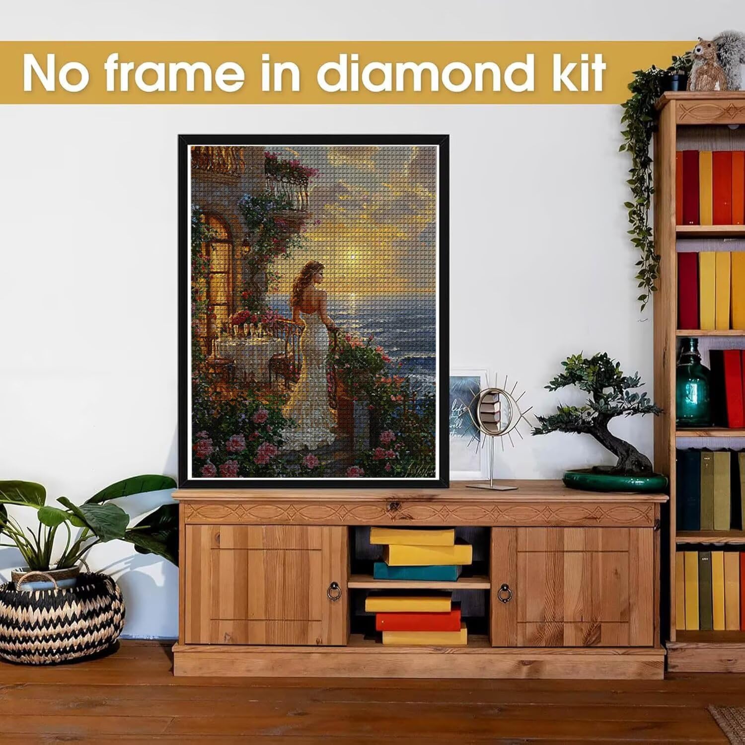 5D Diamond Painting Kit donna vista mare, Pittura Diamante 100x130cm d-631 | Diamond Painting, Pittura Diamante per Adulti e Bambini, Kit DIY Punto Croce per Decorazione Murale la casa - Regalo