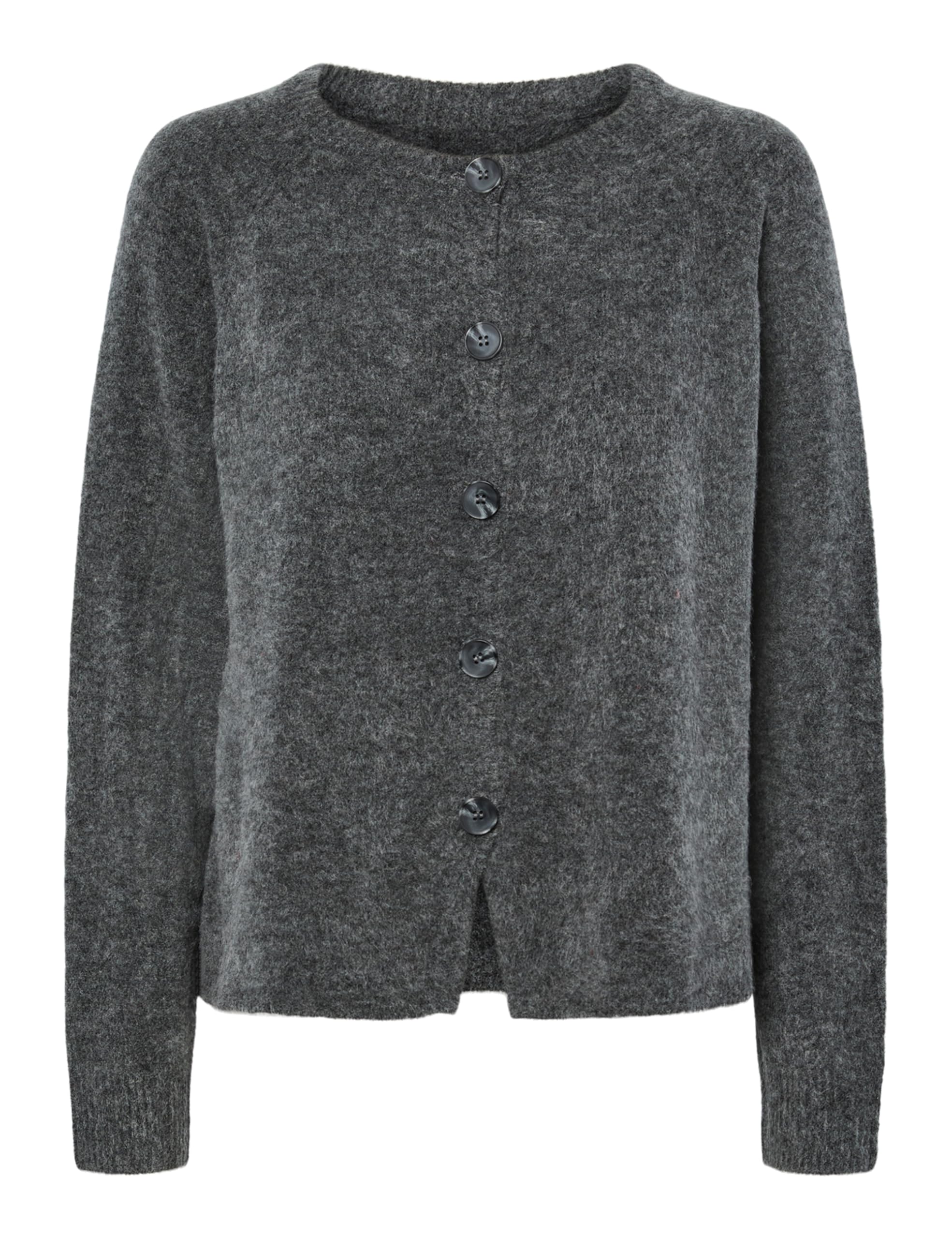 PIECES Women's Pcjiko Ls Knit Cardigan Bc, Medium Grey Melange, XS