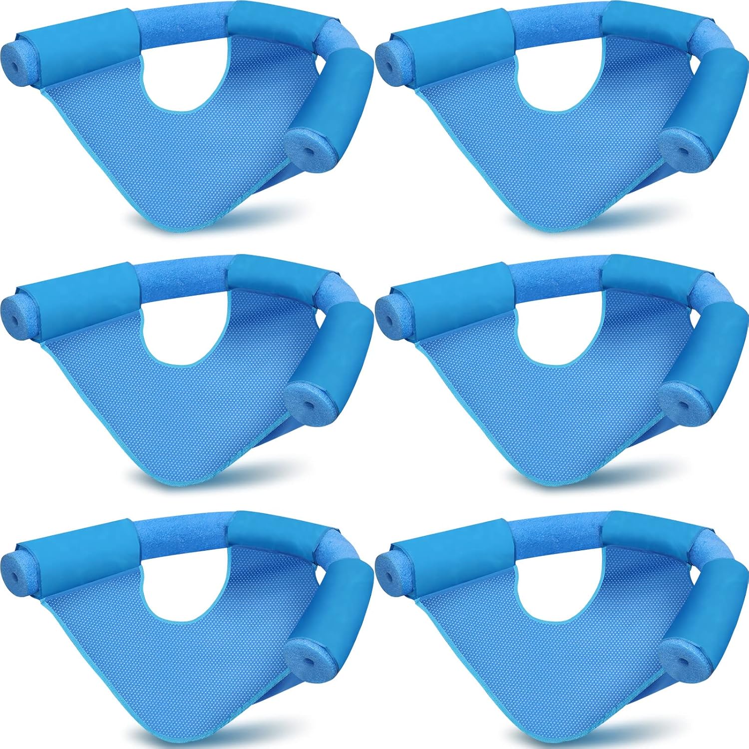 Honoson 6 Pcs Pool Noodle Floating Chair Mesh Noodles Foam