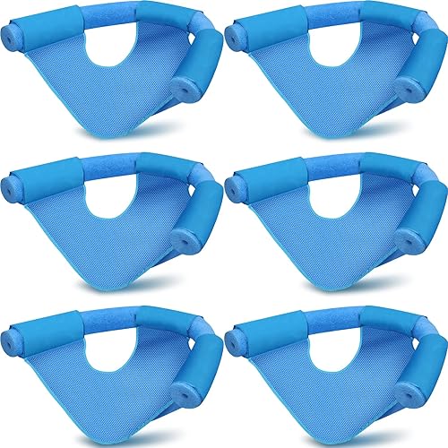 Honoson Flotadores flotantes de malla de 6 piezas, silla de malla, fideos de piscina, juegos de piscina, fideos de piscina, juguetes de piscina,